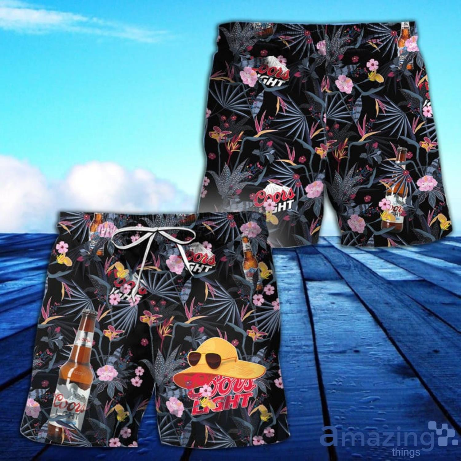 Dark Tropical Coors Light All Over Print Hawaiian Short Product Photo 1
