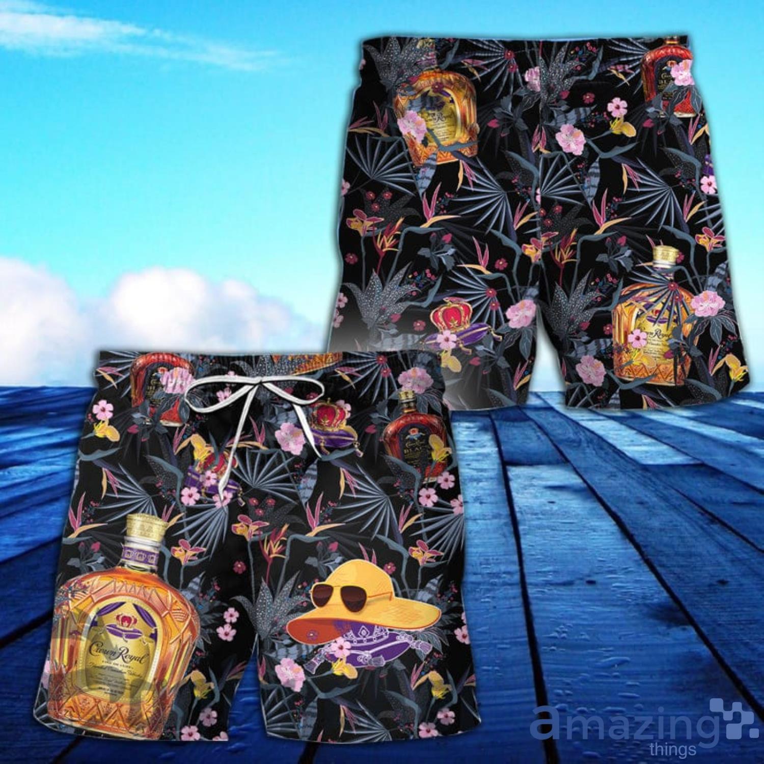 Dark Tropical Crown Royal All Over Print Hawaiian Short Product Photo 1
