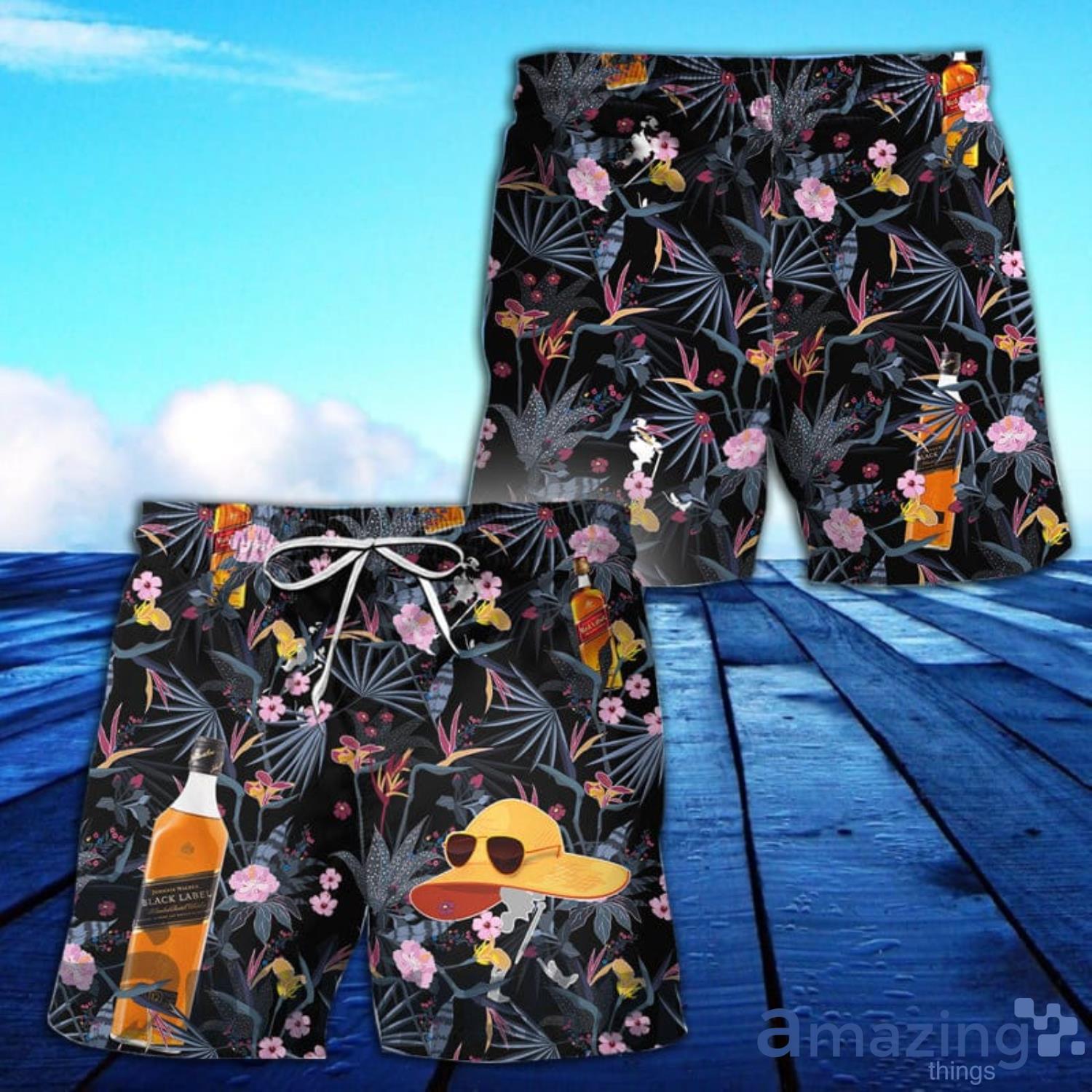 Dark Tropical Johnnie Walker All Over Print Hawaiian Short Product Photo 1
