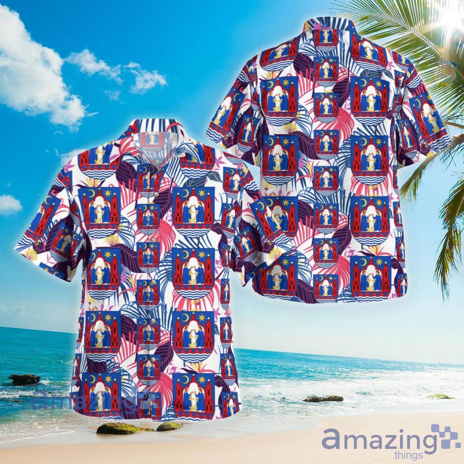 Denmark Aarhus Aloha Short Sleeve Hawaiian Shirt Summer Gift Product Photo 1