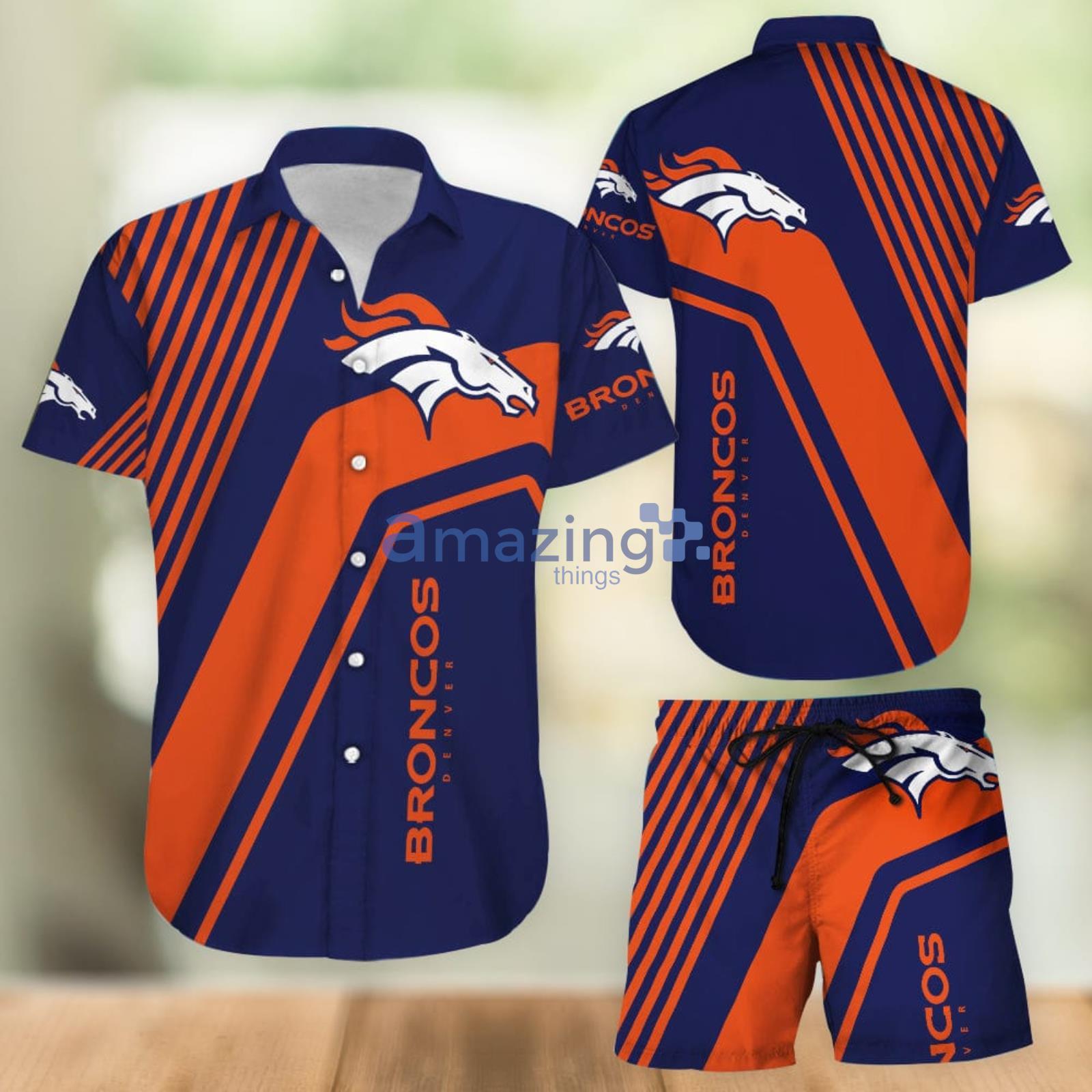 Denver Broncos NFL Style 2 Summer 3D Hawaiian Shirt And Shorts For