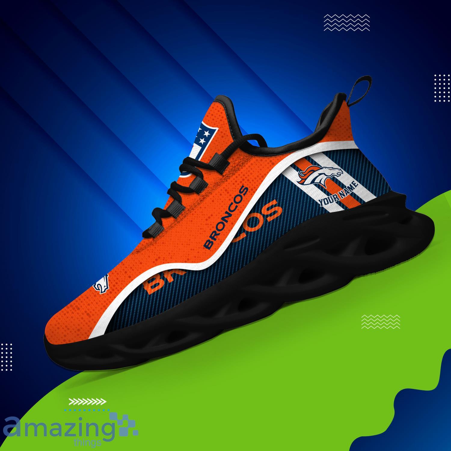 Denver Broncos NFL Custom Name Angle Wings Max Soul Shoes For Men Women