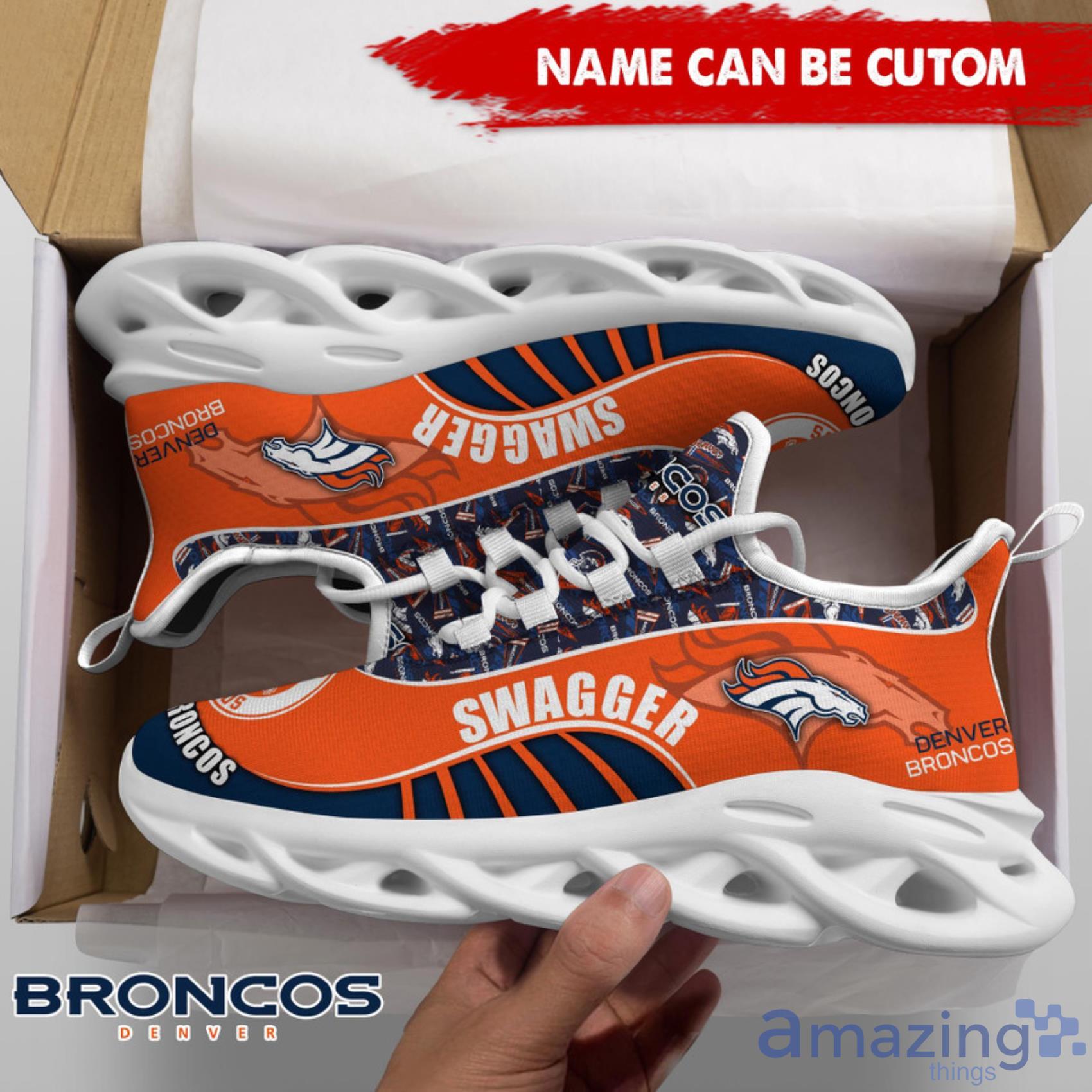 Denver Broncos NFL Custom Name Gift For Fans AOp Max Soul Shoes