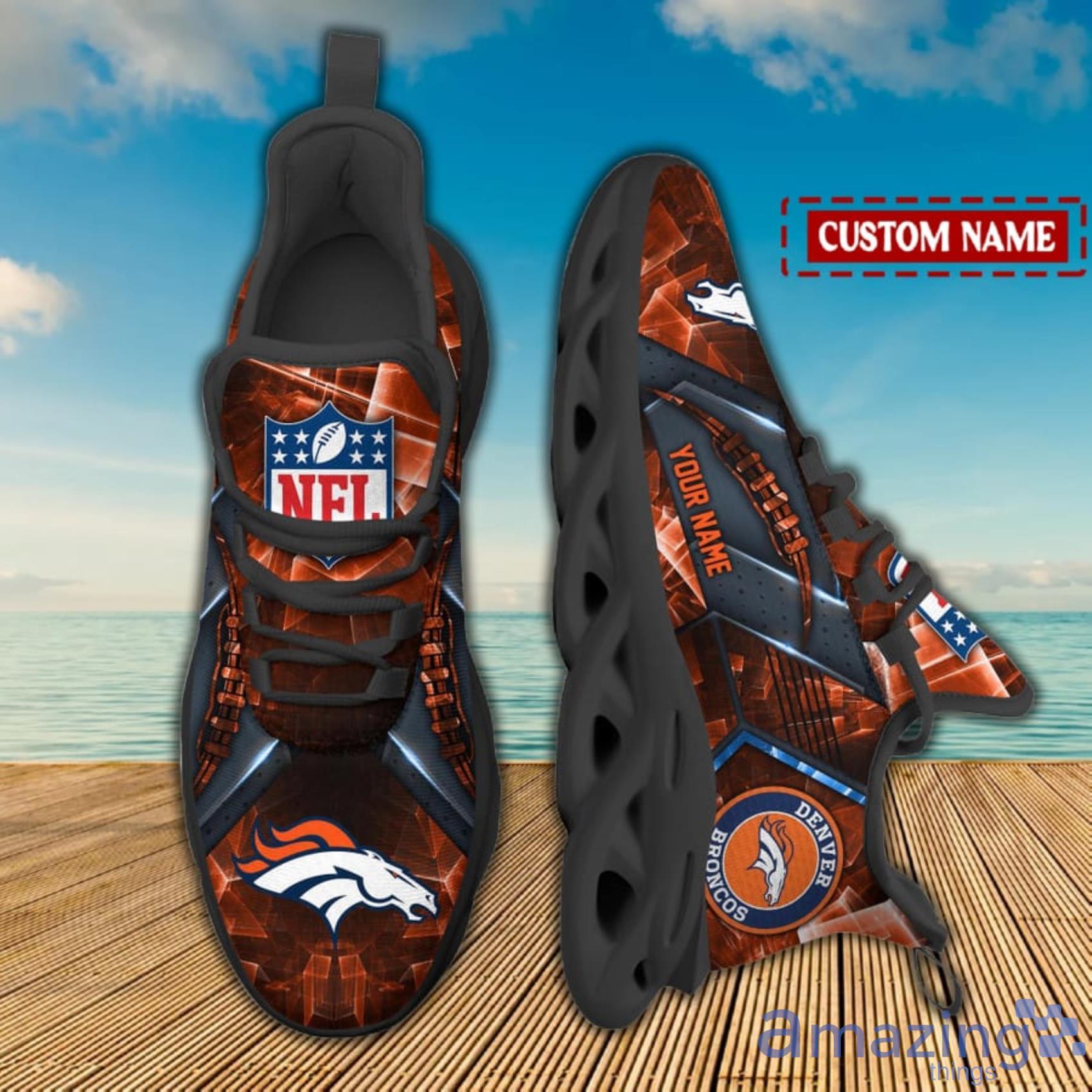 Denver Broncos Personalized Name For Fans Max Soul Shoes Men