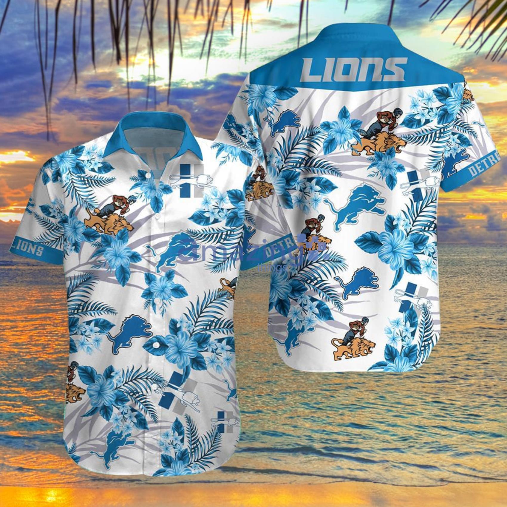 Detroit Lions Aloha Hawaiian Shirt Summer Gift Product Photo 1