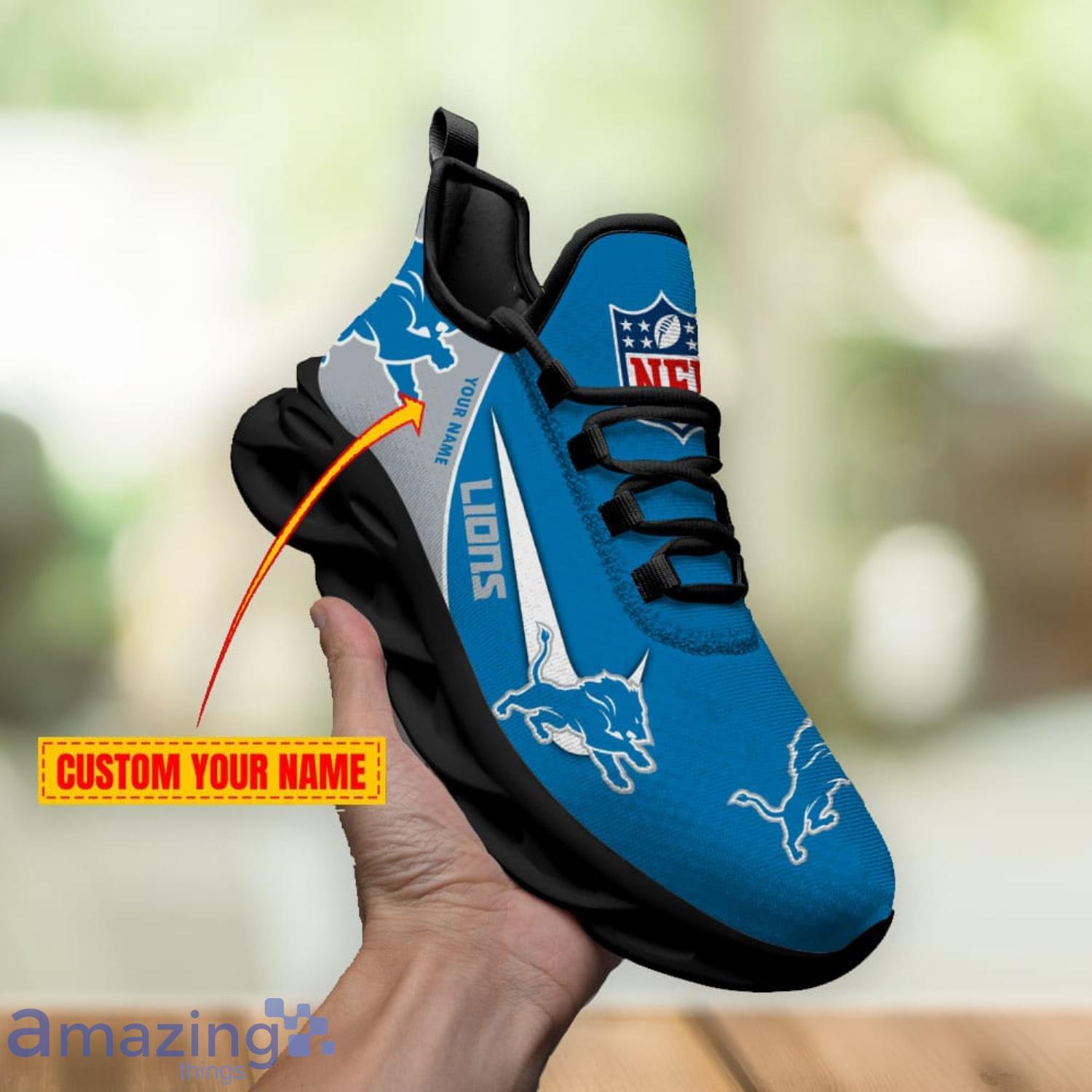 HOT NFL Detroit Lions Personalized Nike Air Jordan 1 Sneakers