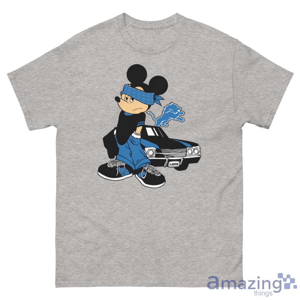 Detroit Lions Gangster Mickey Mouse T-Shirt Gift For Fans