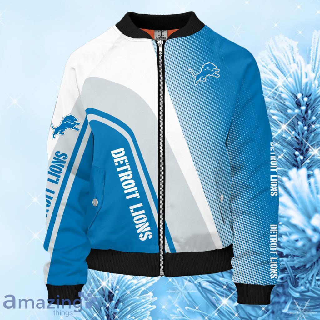 Detroit Lions NFL Blue Bomber Jacket 3D - Detroit Lions NFL Blue Bomber Jacket 3D Detroit Lions NFL Blue Bomber Jacket 3D - Detroit Lions NFL Blue Bomber Jacket 3D