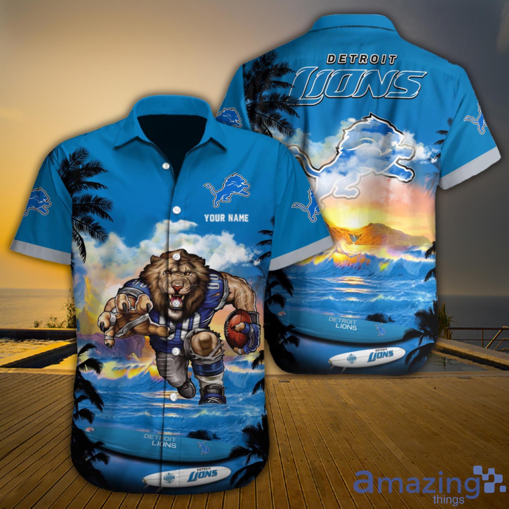 The Detroit Lions NFL Hawaiian Shirt And Shorts Summer Vacation