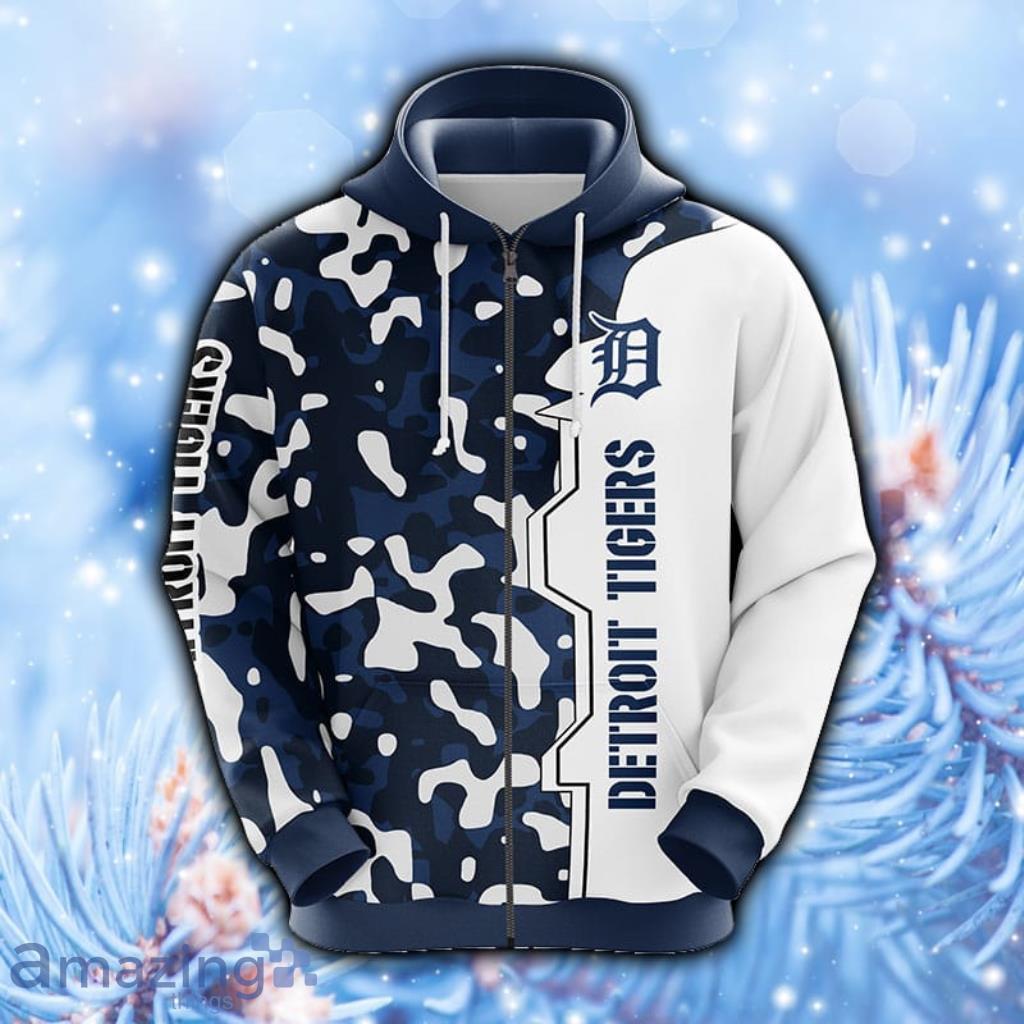Detroit Tigers MLB Camouflage Hoodie, Zip Hoodie 3D All Over Print - 1