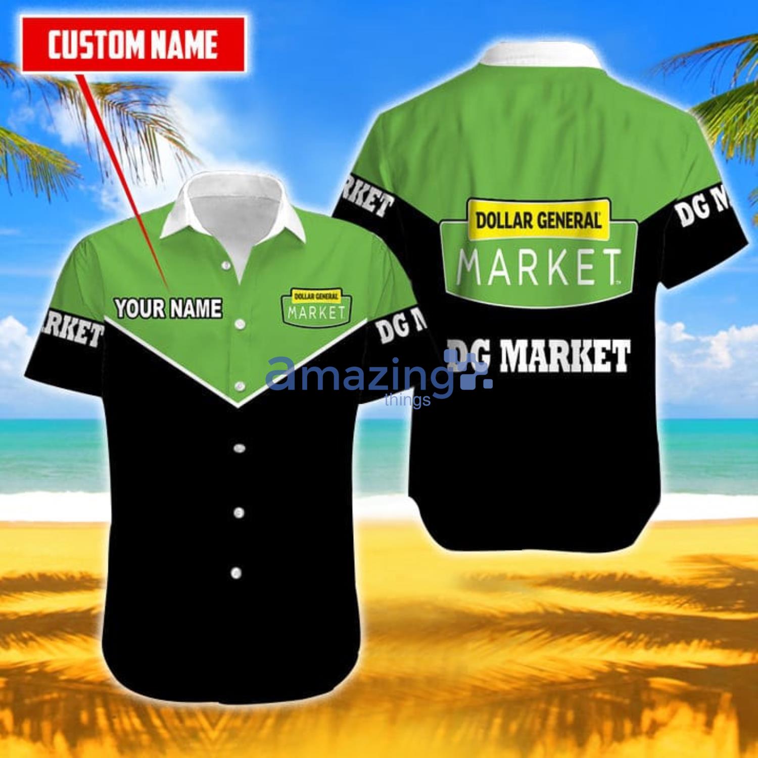 Dollar General Logo Hawaiian Shirt And Shorts - EmonShop - Tagotee