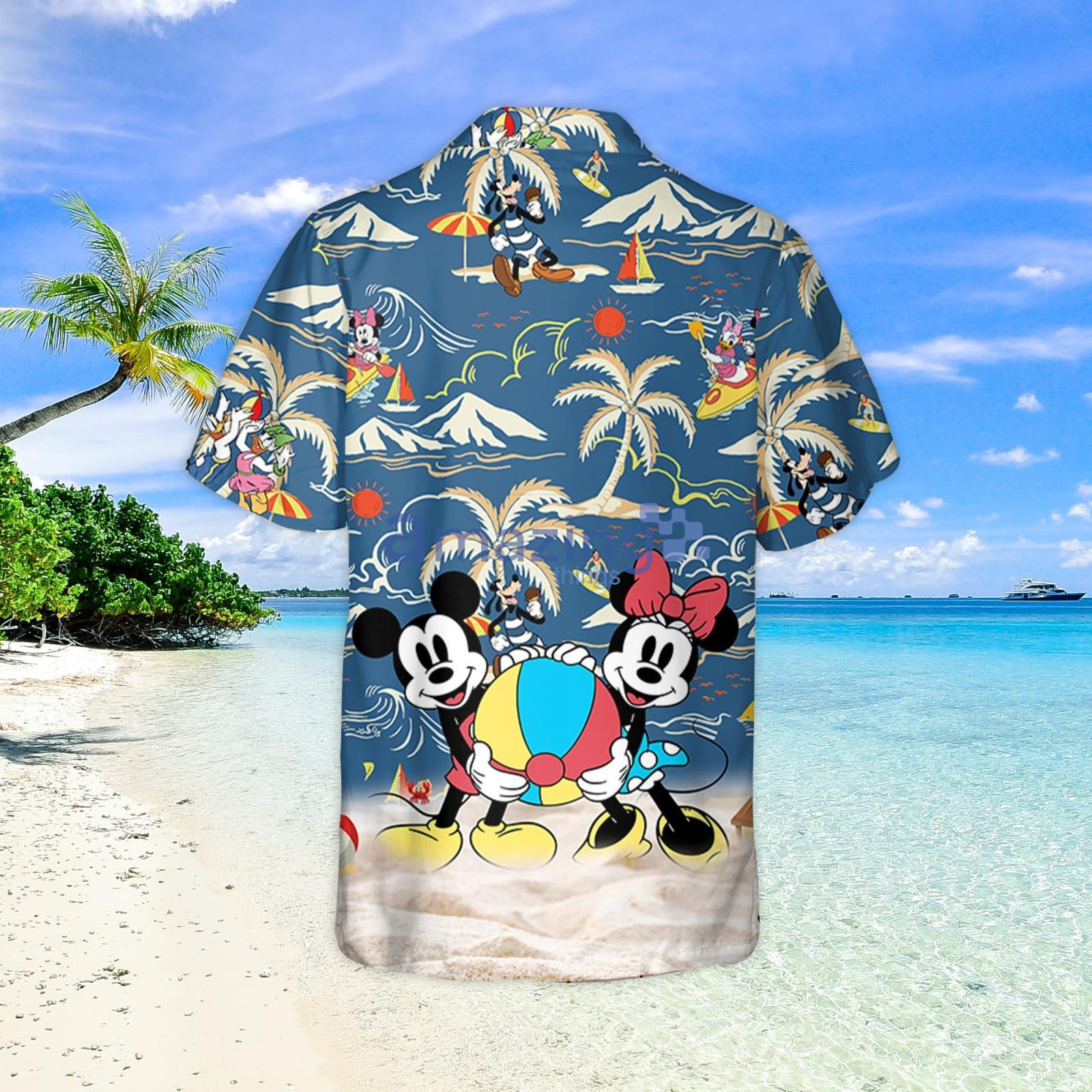 Disney Mickey And Minnie Beach Hawaiian Shirt Gift For Summer Vacation image Disney Mickey And Minnie Beach Hawaiian Shirt Gift For Summer Vacation Product Photo 3