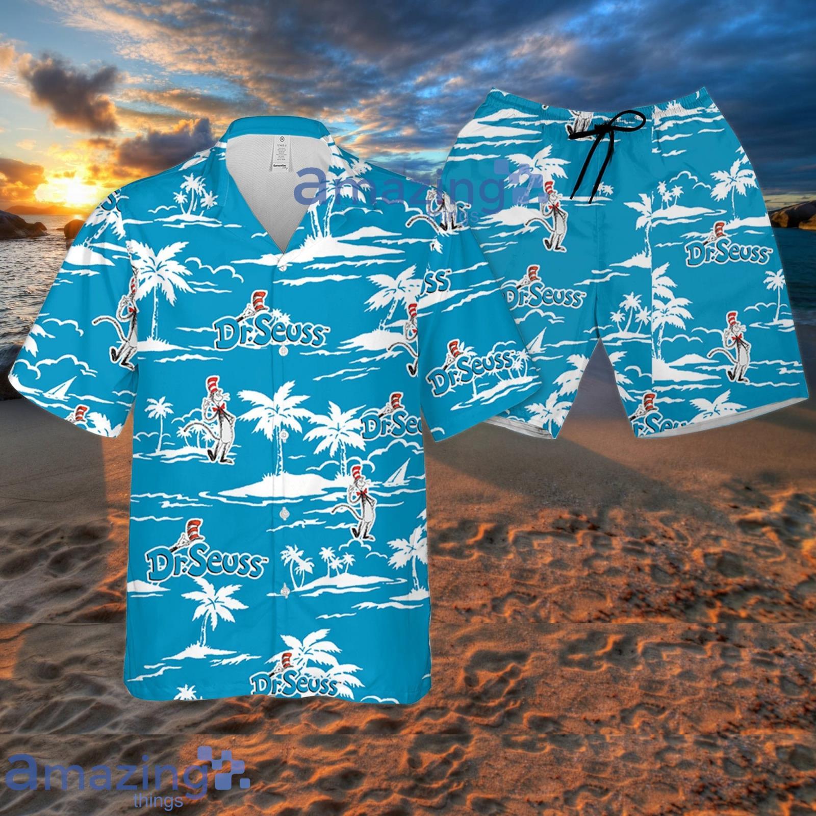 Dr Seuss Corona Beach Pattern Hawaiian Shirt Summer Gift For Beer Lover Product Photo 1