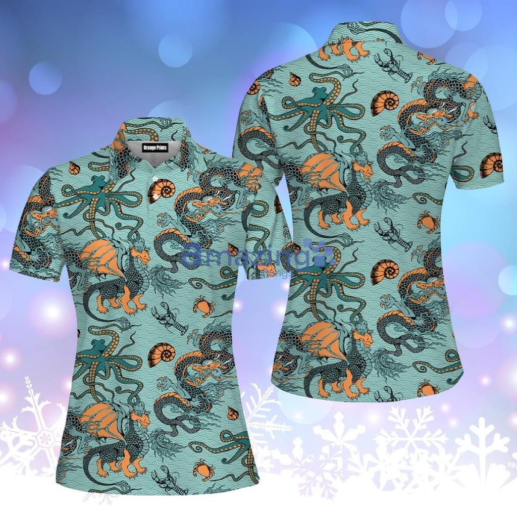 Dragon Fish OctopusPolo Shirt For Women - Dragon Fish OctopusPolo Shirt For Women Dragon Fish OctopusPolo Shirt For Women - Dragon Fish OctopusPolo Shirt For Women