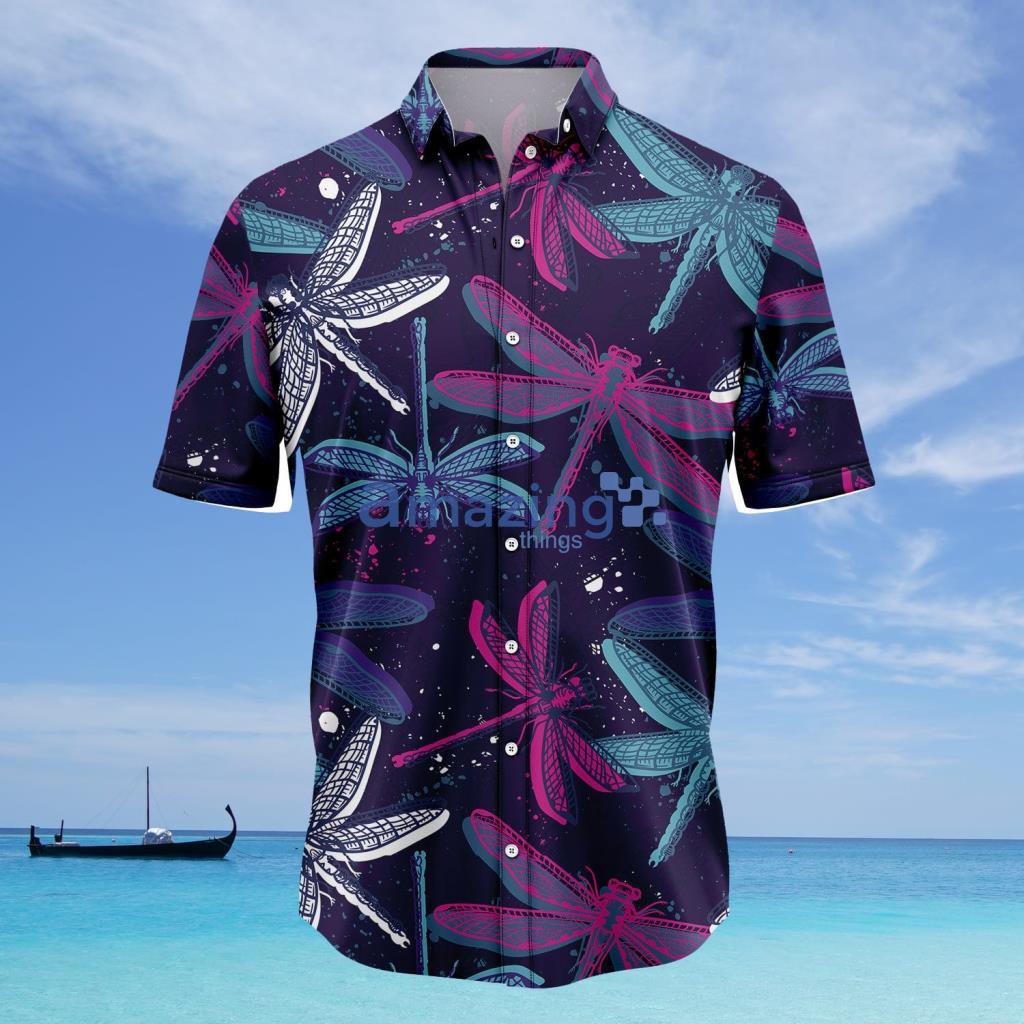 Dragonfly Colorful Hawaiian Shirt - Dragonfly Colorful Hawaiian Shirt