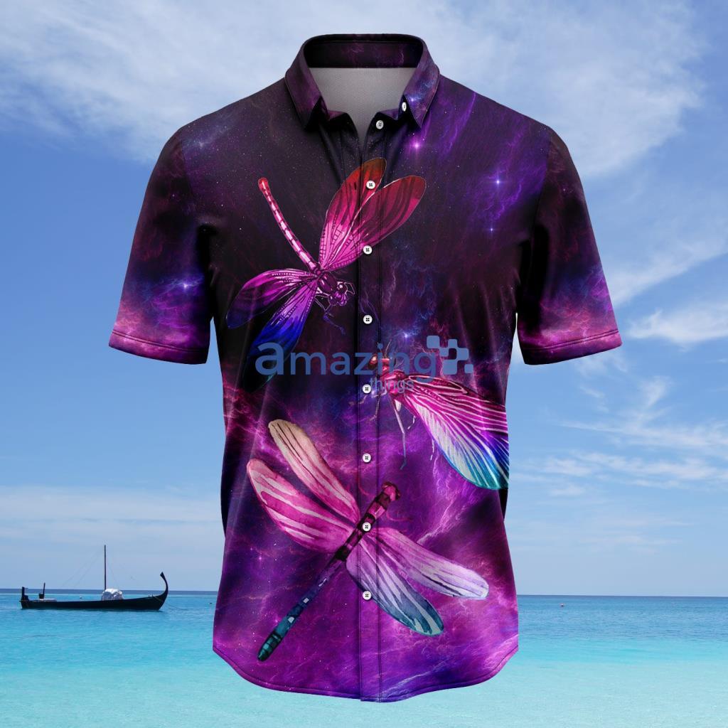 Dragonfly Purple Light Hawaiian Shirt - Dragonfly Purple Light Hawaiian Shirt