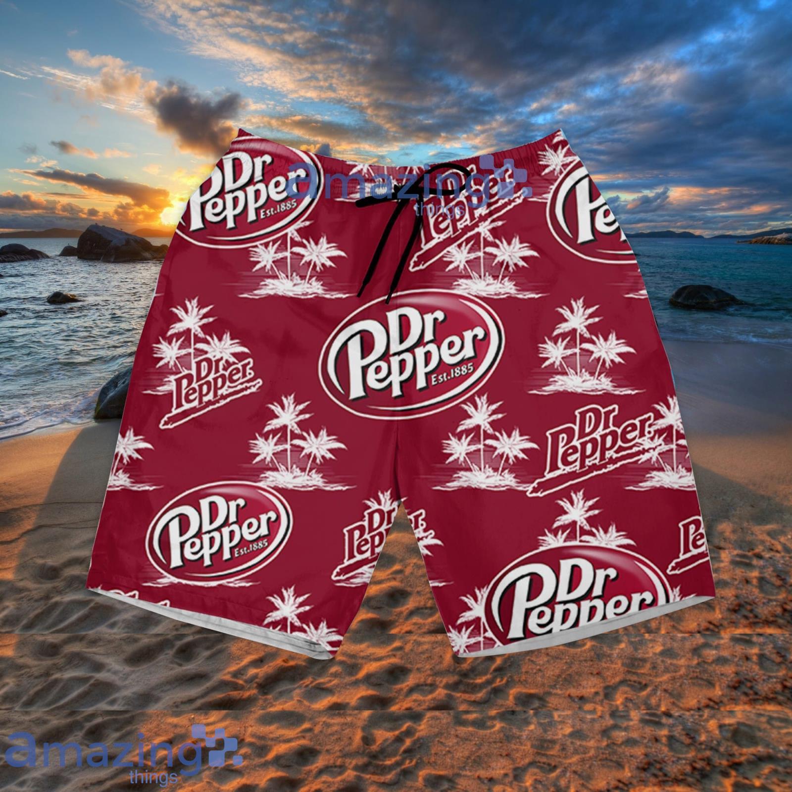 Dr.Pepper Hawaiian Sea Island Pattern Hawaiian Shirt, Summer Beer Hawaiian  Shirt - Trendy Aloha