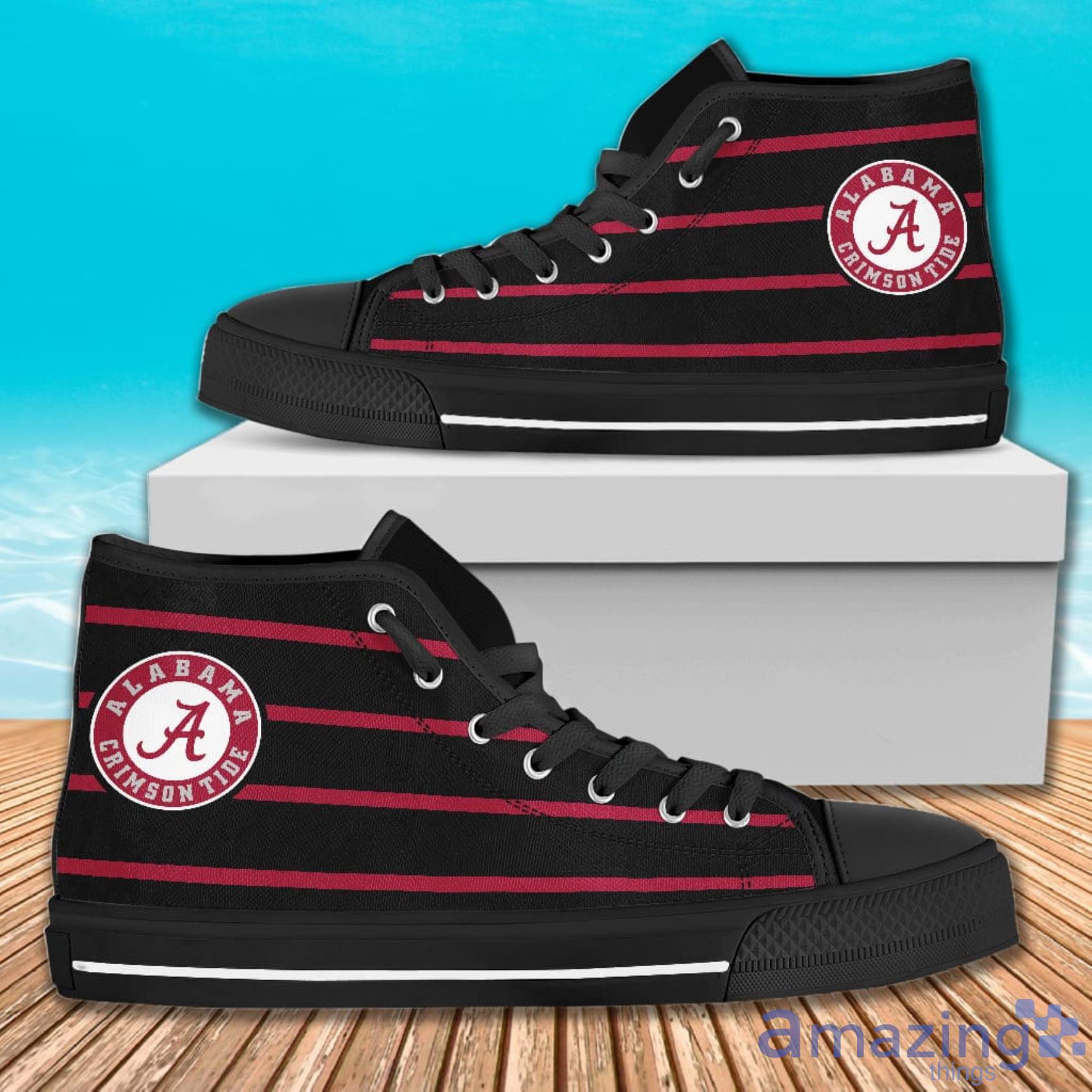 Edge Straight Perfect Circle Alabama Crimson Tide AOP High Top Shoes For Men And Women Product Photo 1