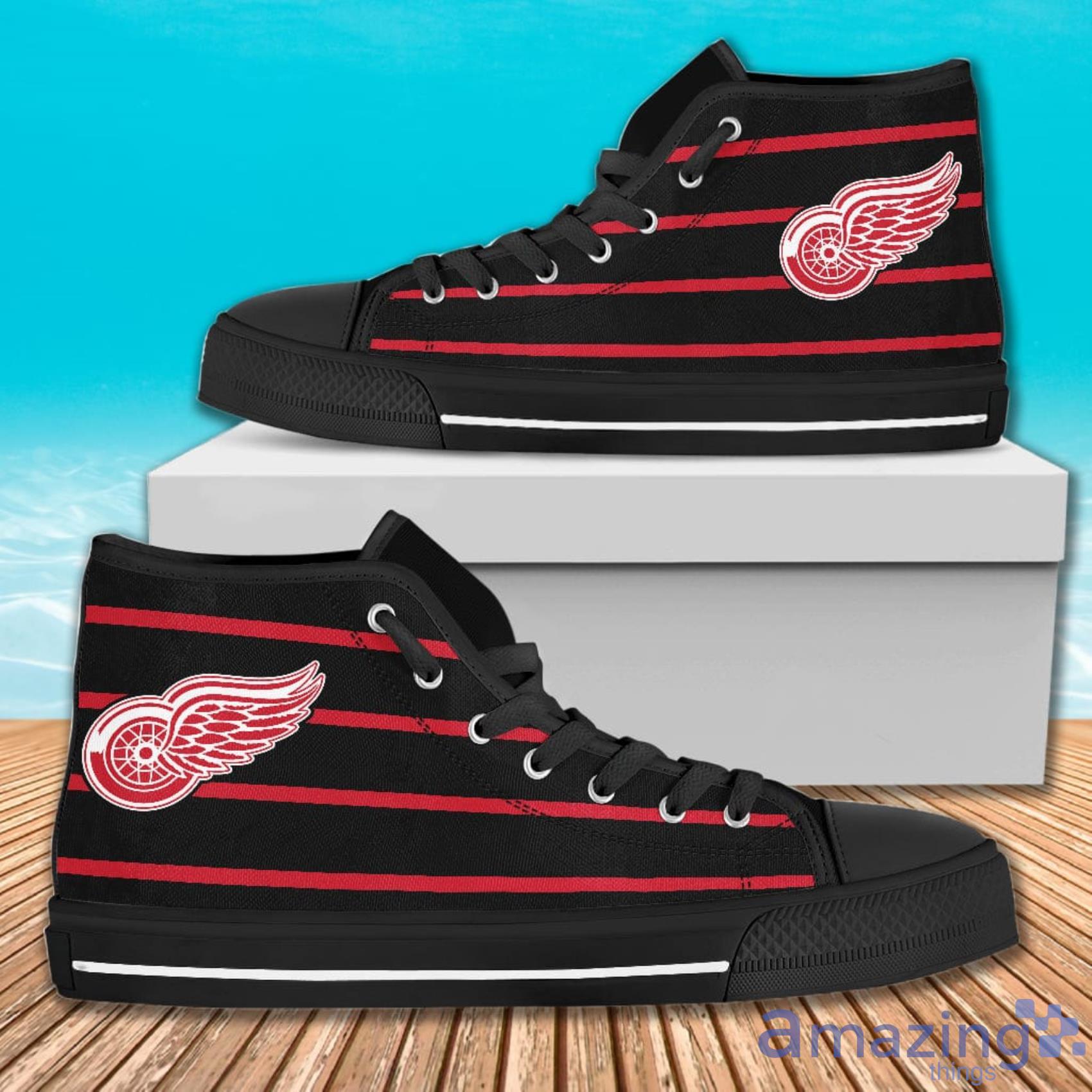 Edge Straight Perfect Circle Detroit Red Wings AOP High Top Shoes For Men And Women Product Photo 1