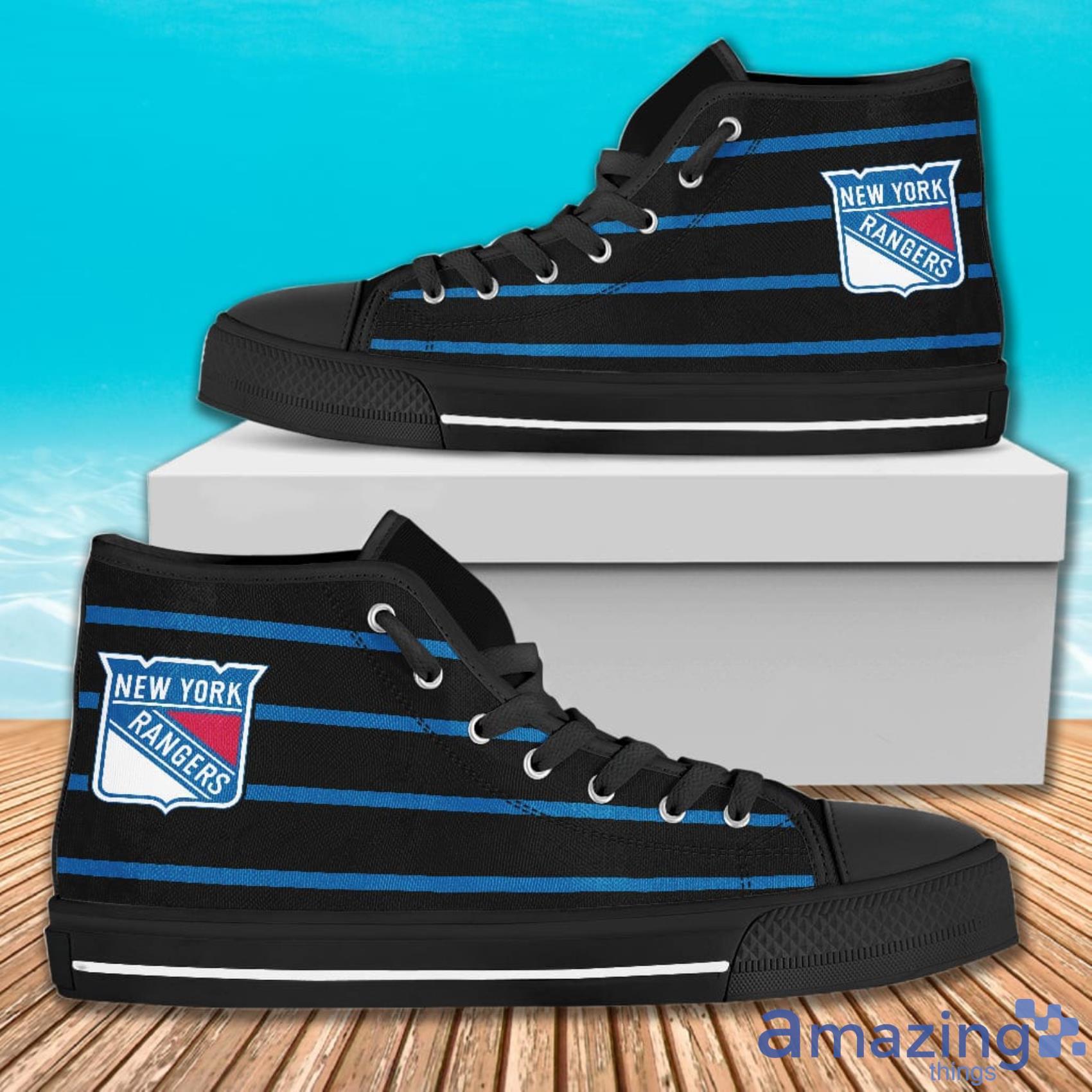 Edge Straight Perfect Circle New York Rangers AOP High Top Shoes For Men And Women Product Photo 1