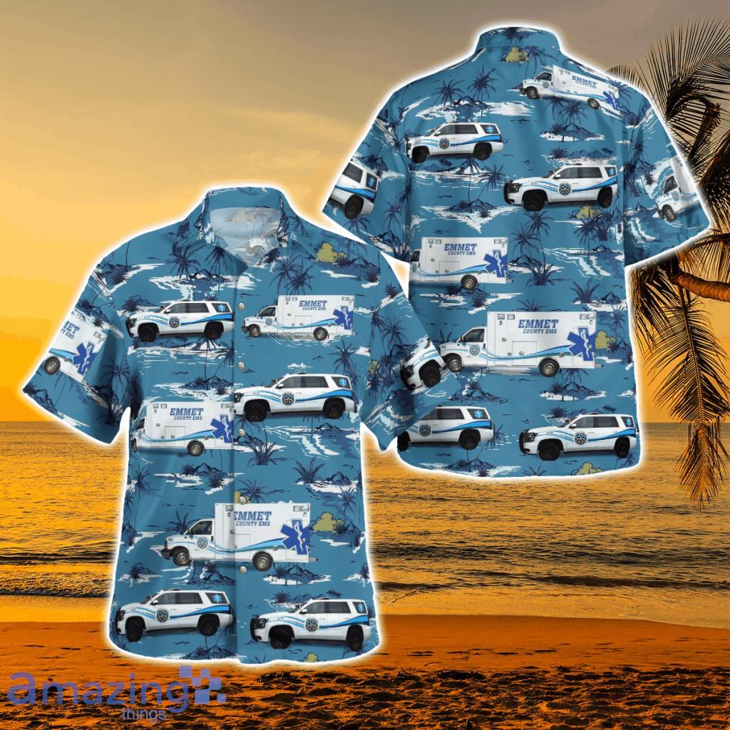 Emmet County Michigan Emergency Medical Services Ems Hawaiian Shirt - Emmet County Michigan Emergency Medical Services Ems Hawaiian Shirt