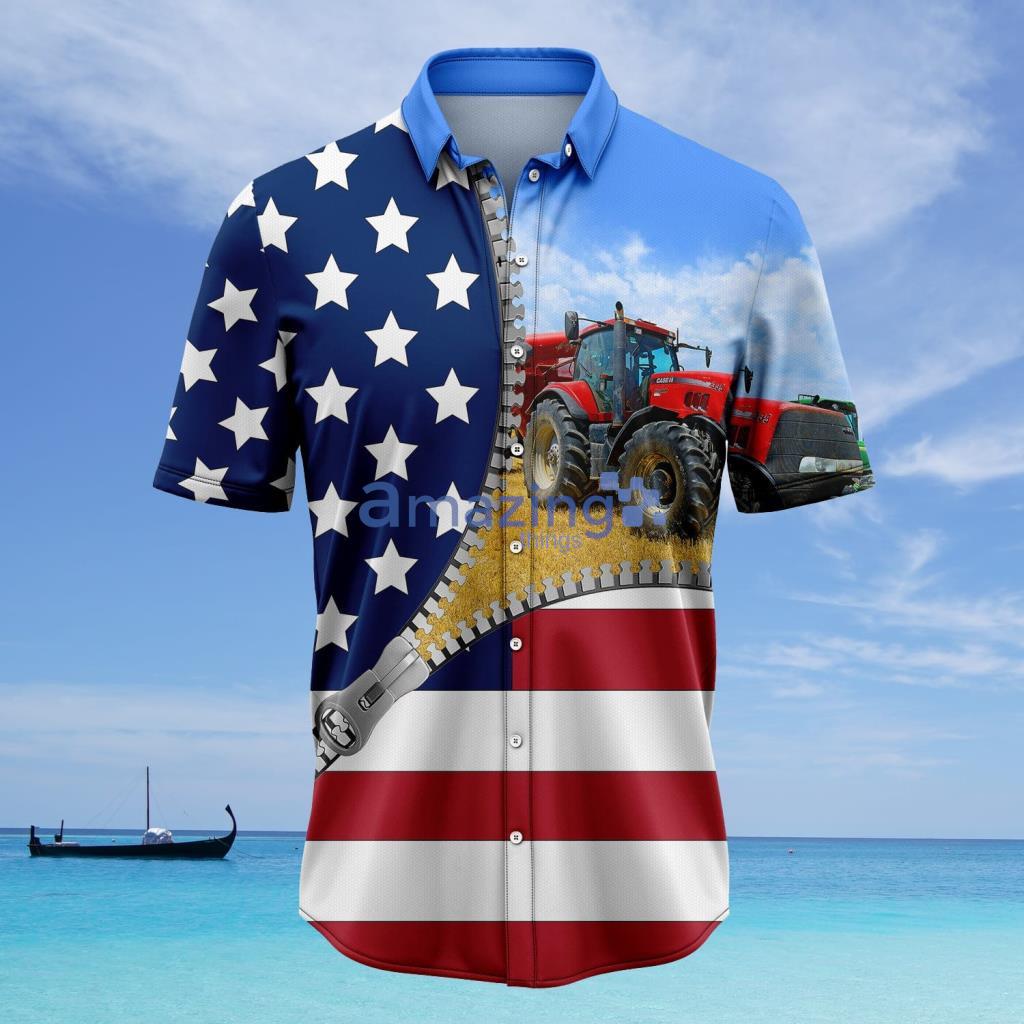 Farmer USA Flag Hawaiian Shirt - Farmer USA Flag Hawaiian Shirt