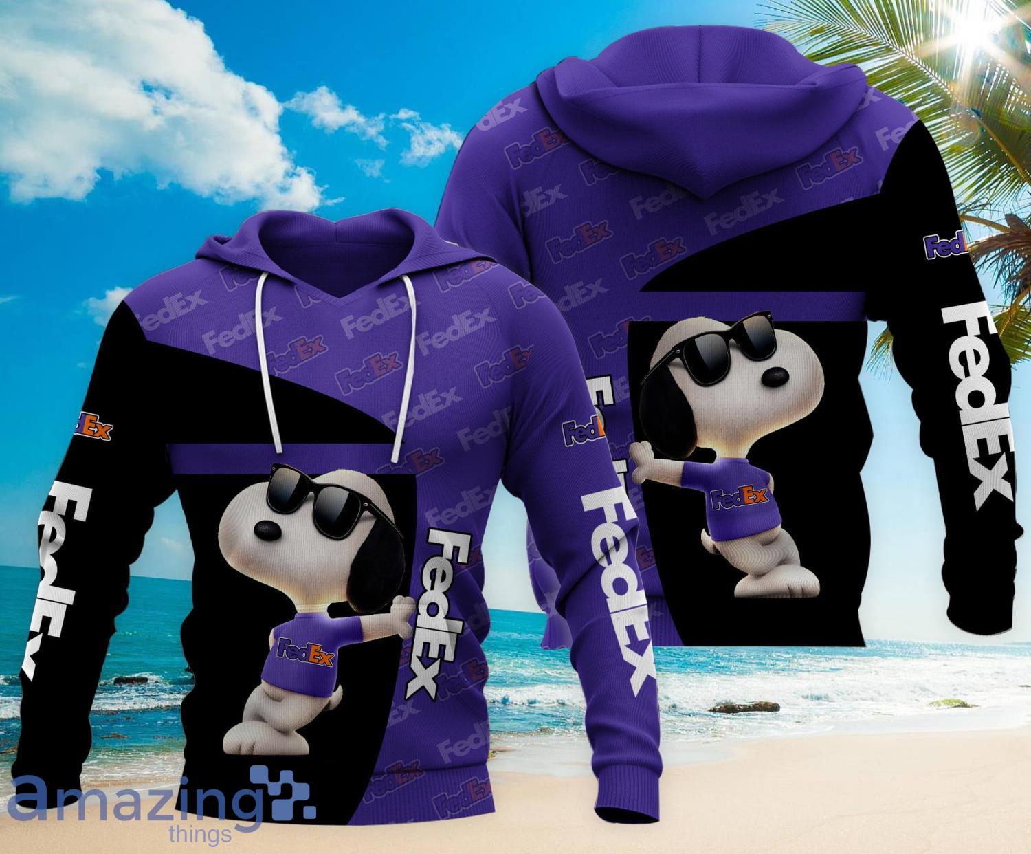 Fedex Cute Snoopy All Over Printed 3D Hoodie Zip Hoodie Product Photo 1