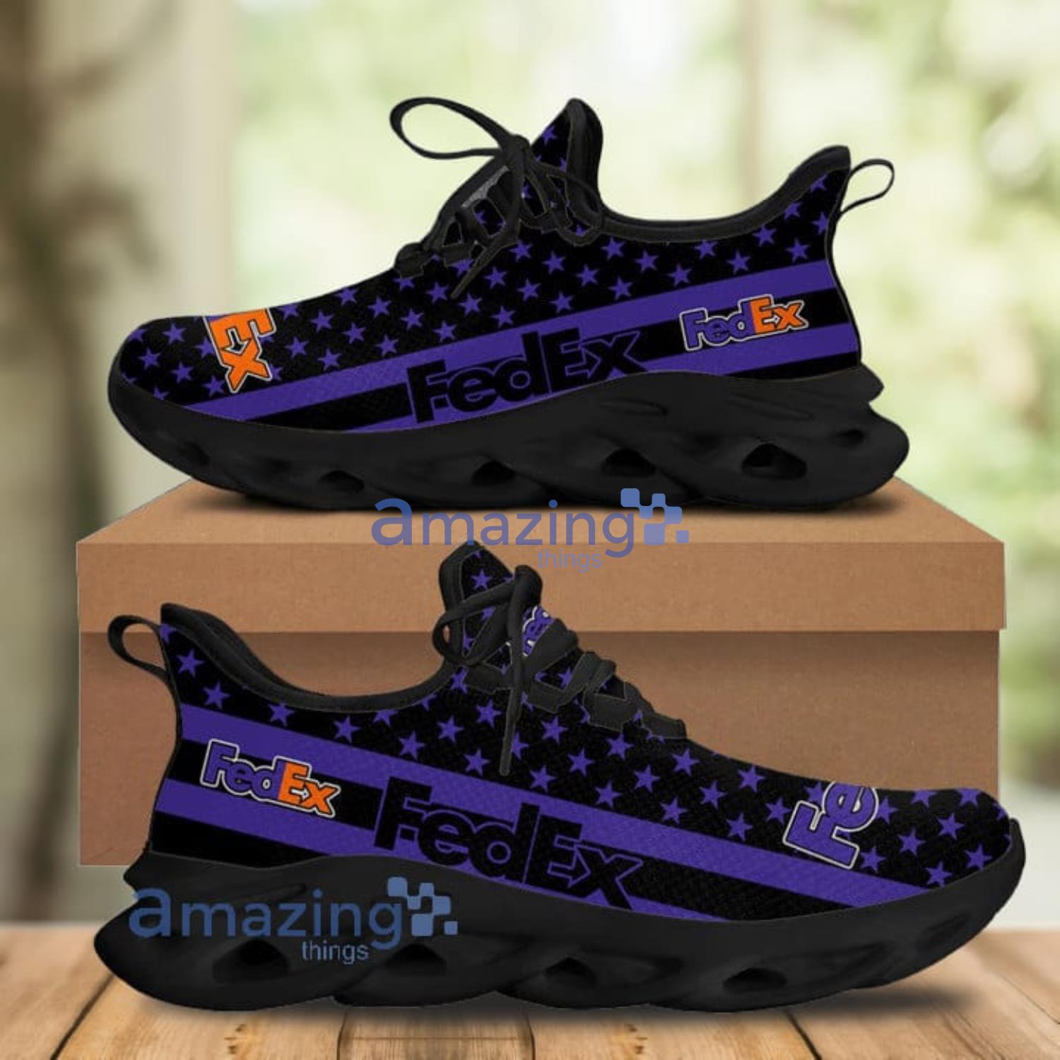Fedex Star Pattern All Printed Max Soul Shoes Running Sneakers Product Photo 1