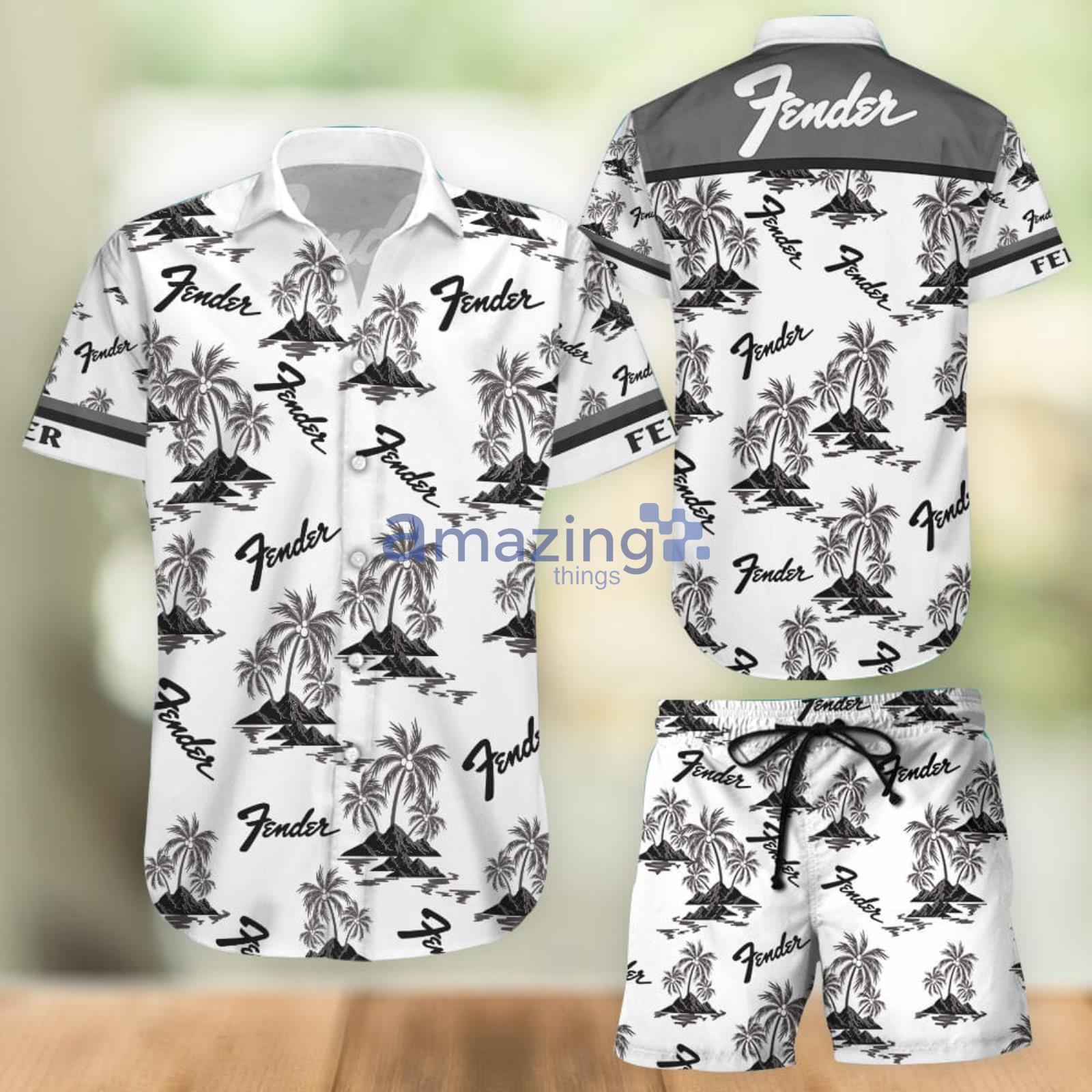 Fender Aloha Combo Hawaiian Shirt And Shorts Gift For Summer Vacation Product Photo 1