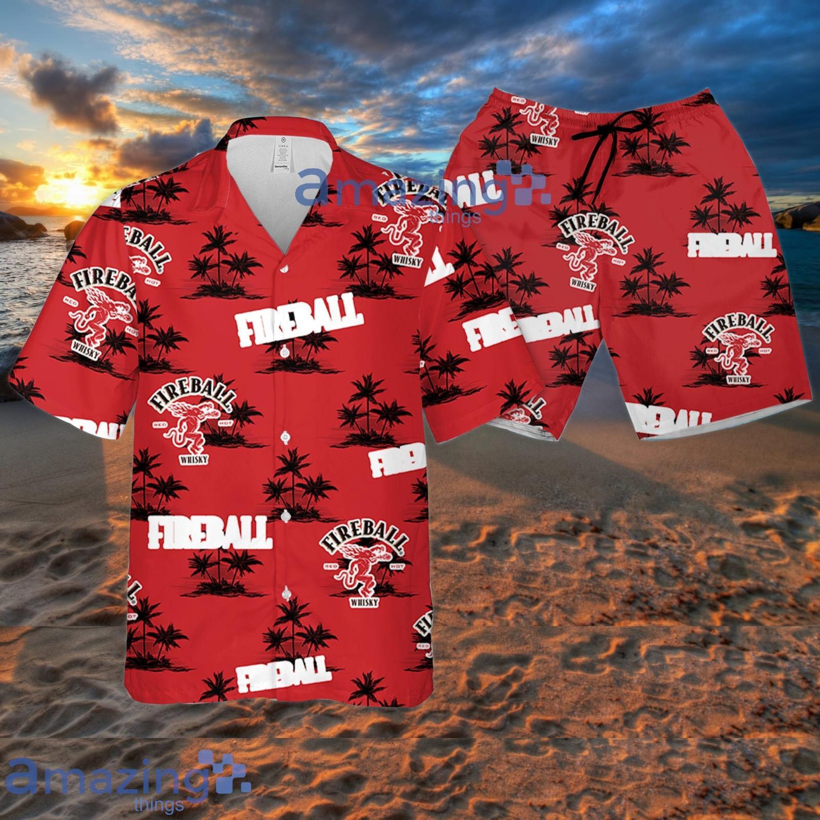 FireBall Coconut Island Pattern Hawaiian Shirt Summer Gift For Beer Lover Product Photo 1