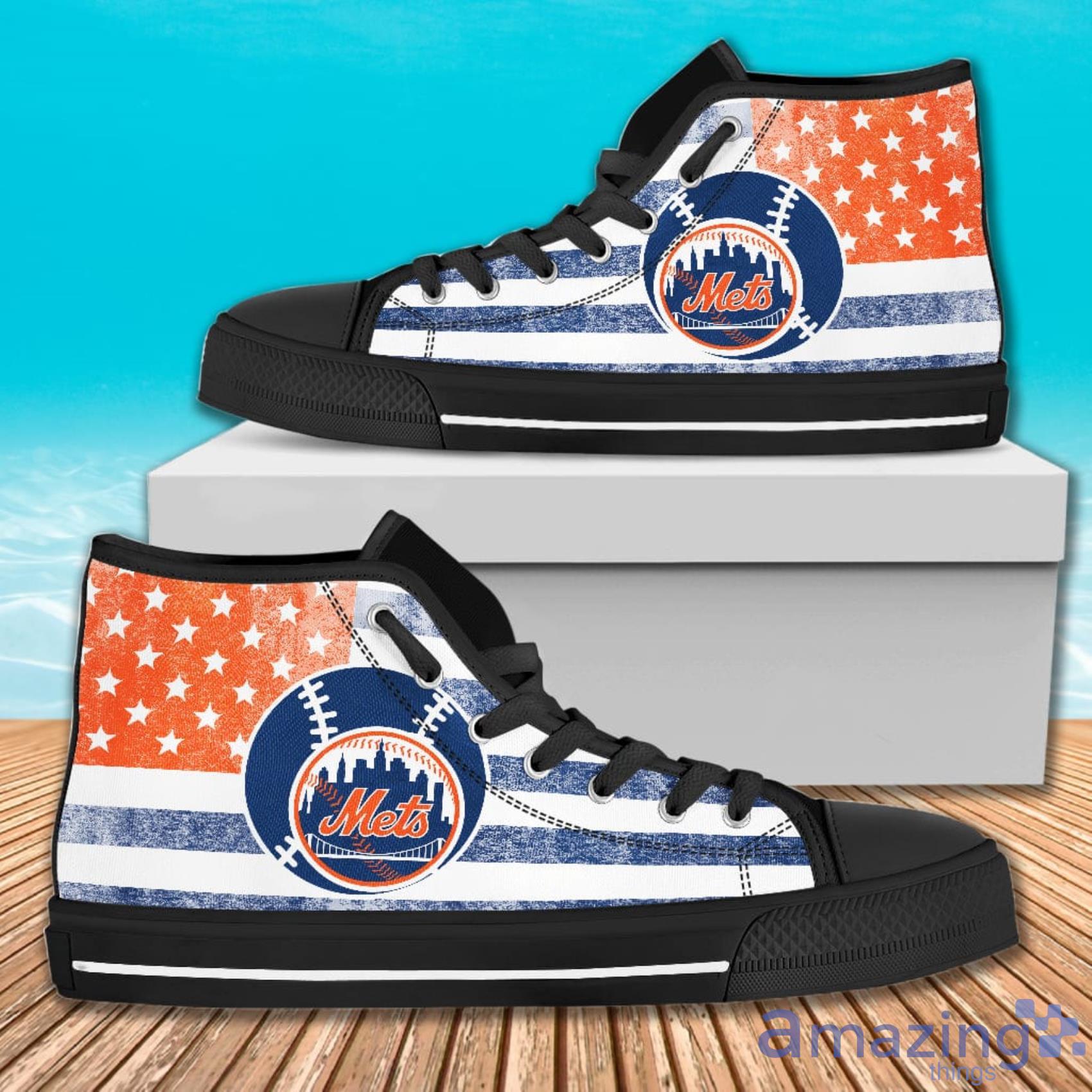 Flag Rugby Background Full Print New York Mets High Top Shoes For Men And Women Product Photo 1 Flag Rugby Background Full Print New York Mets High Top Shoes For Men And Women Product Photo 1