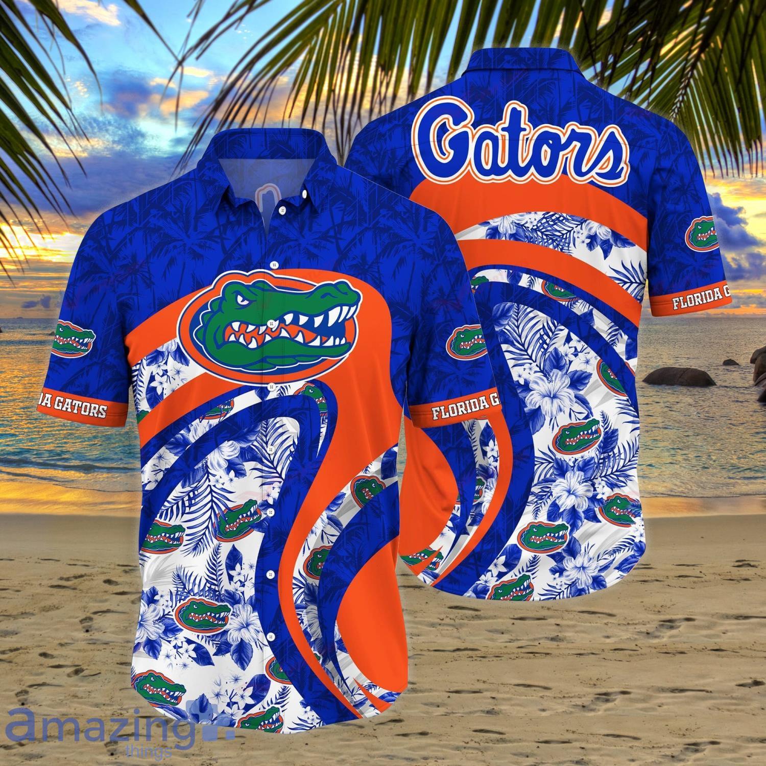 Gators Hawaiian Shirt Palm Leaf Pattern Florida Gators Gift