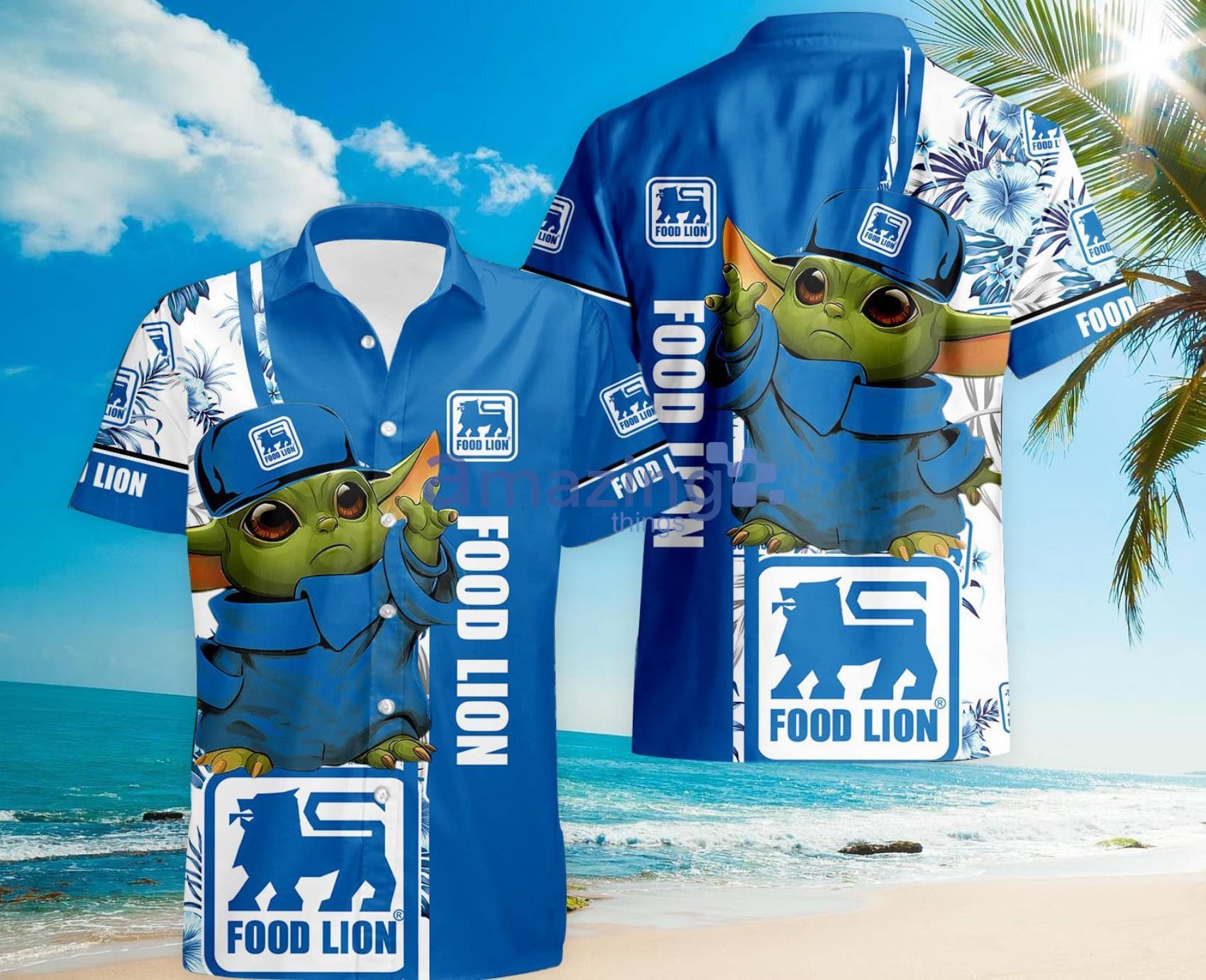 Food Lion Baby Yoda Lover Tropical Hawaiian Shirt Product Photo 1