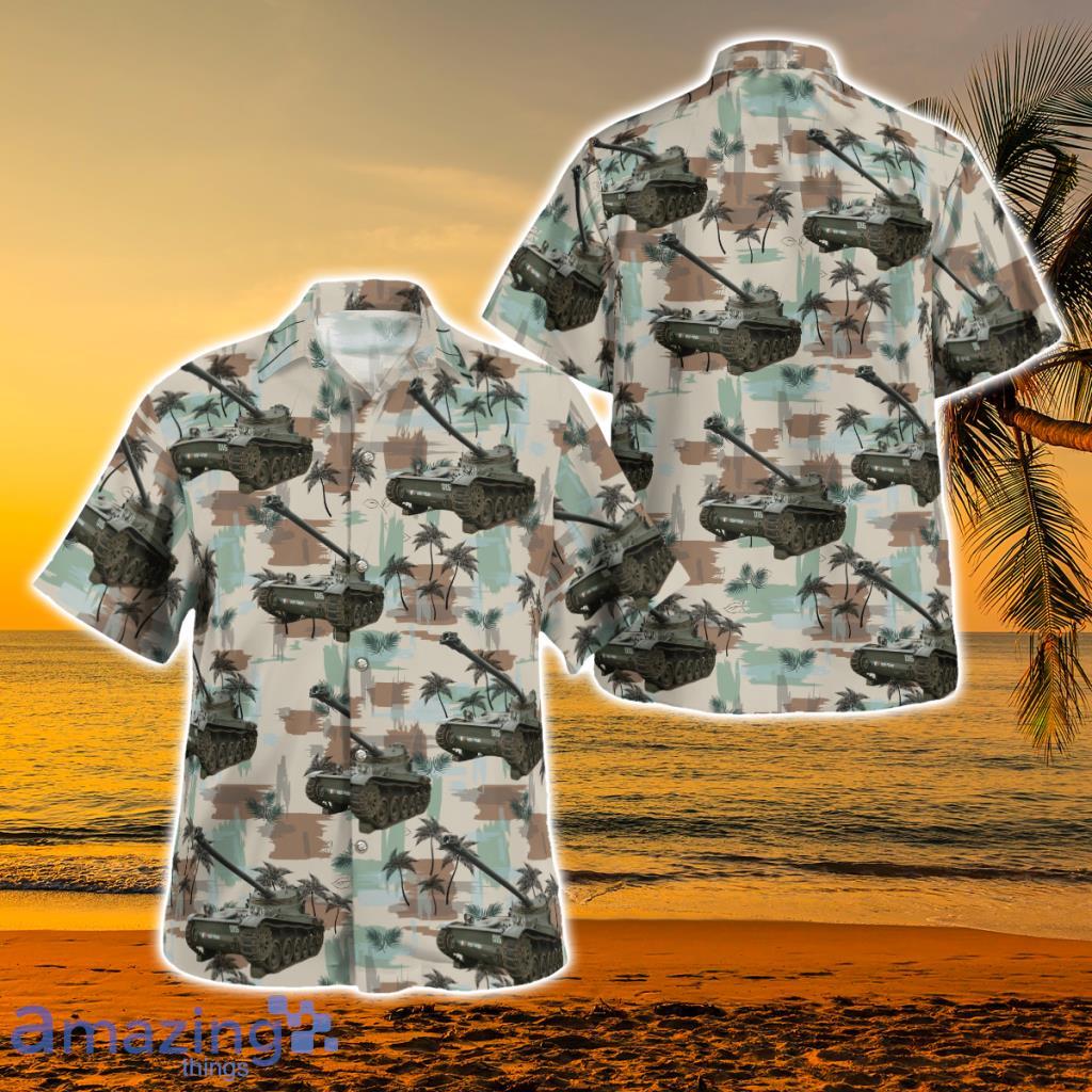 French Army Amx-13-75 Light Tank Hawaiian Shirt - French Army Amx-13-75 Light Tank Hawaiian Shirt