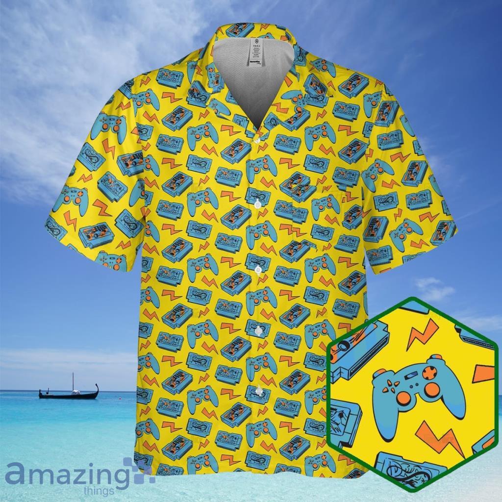 Game Controller Yellow Hawaiian Shirt For Men And Women - Game Controller Yellow Hawaiian Shirt For Men And Women