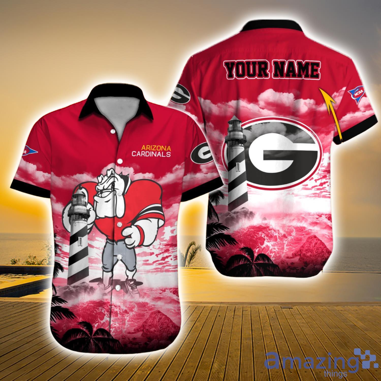 Georgia Bulldogs NCAA Custom Name Hawaiian Shirt For Men Women Ideal Gift  For Fans