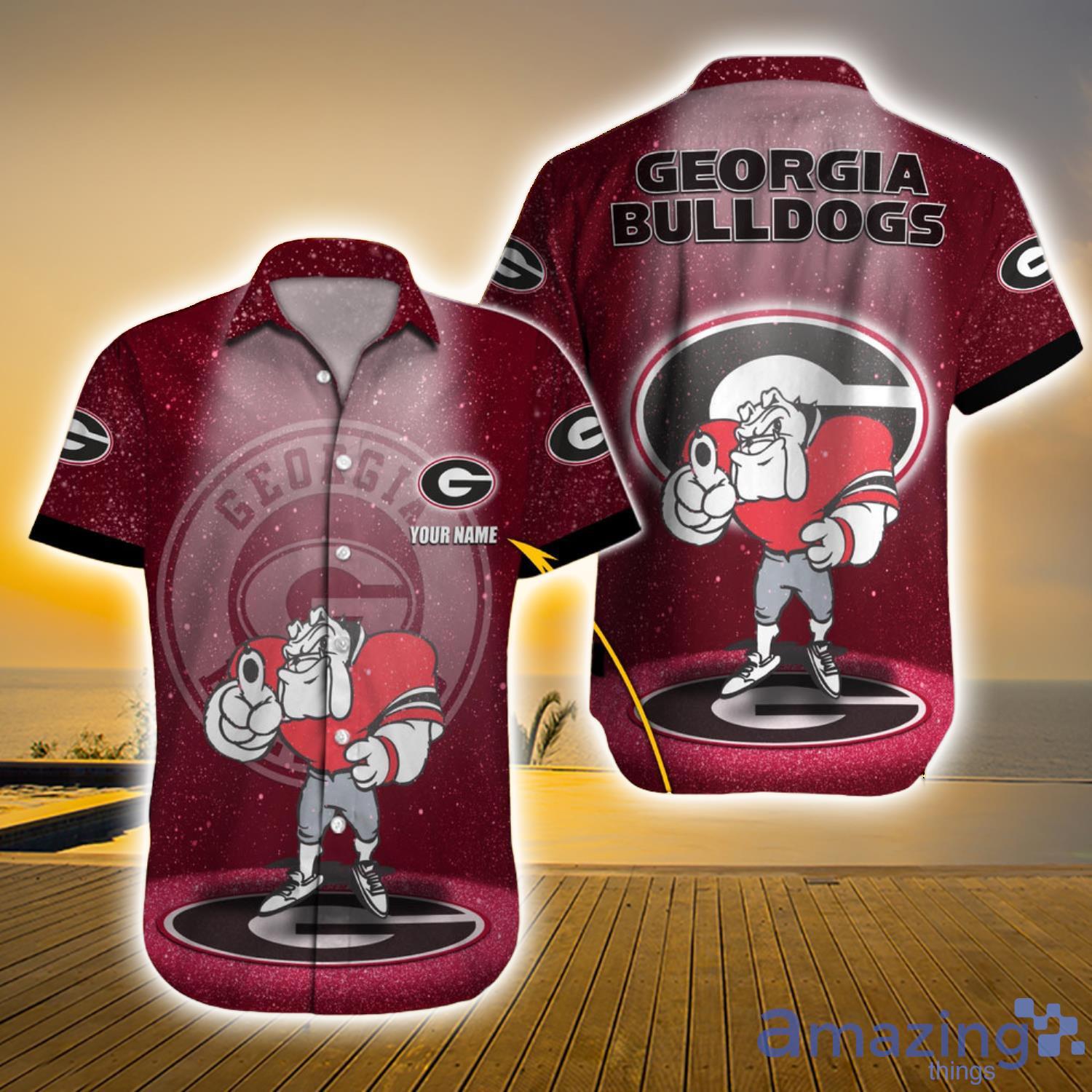 Georgia Bulldogs Ncaa Cute Mascot Custom Name Hawaiian Shirt For Men And Women Product Photo 1