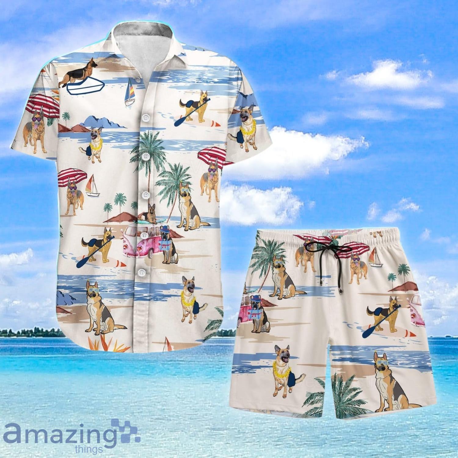 German Shepherd Hawaiian Shirt And Shorts German Shepherd Product Photo 1