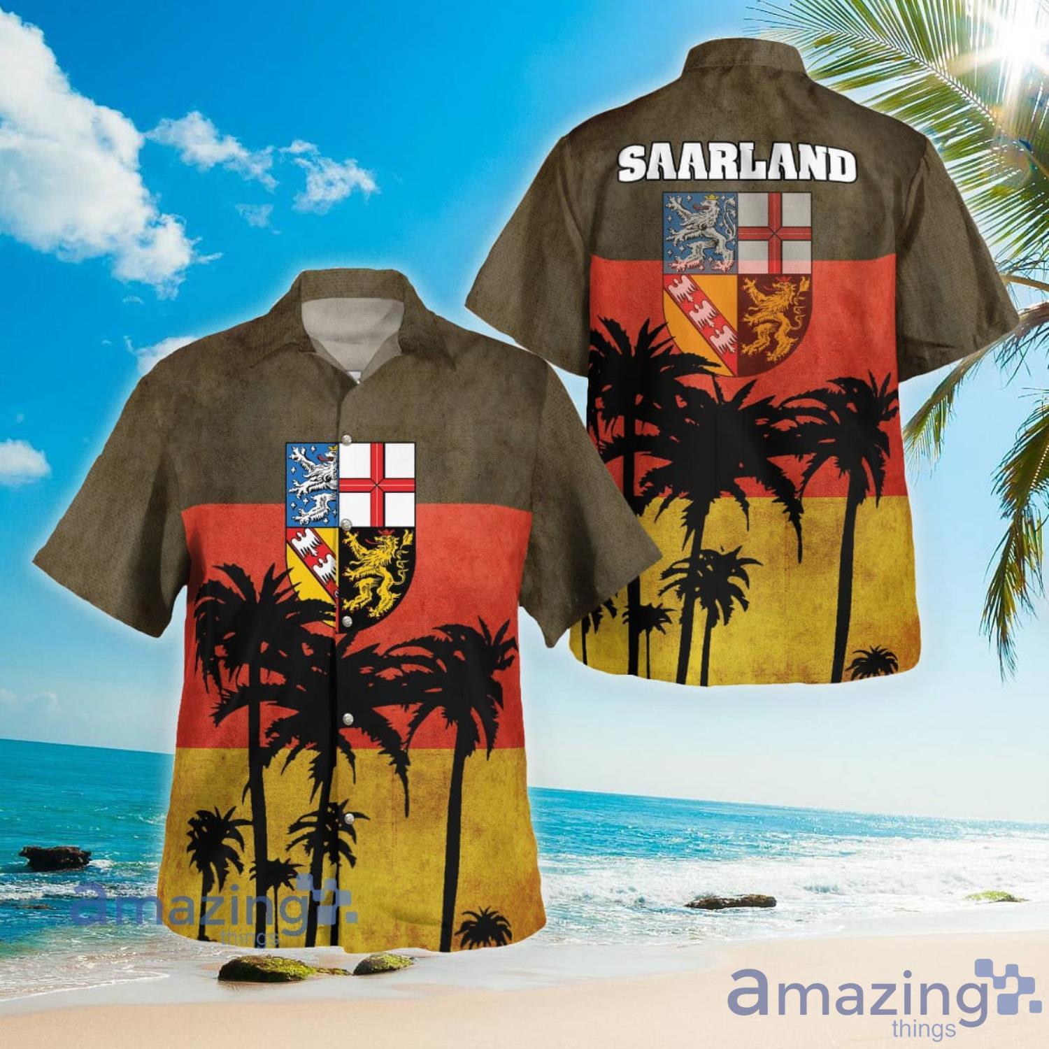 Germany Saarland Aloha Short Sleeve Hawaiian Shirt Summer Gift Product Photo 1