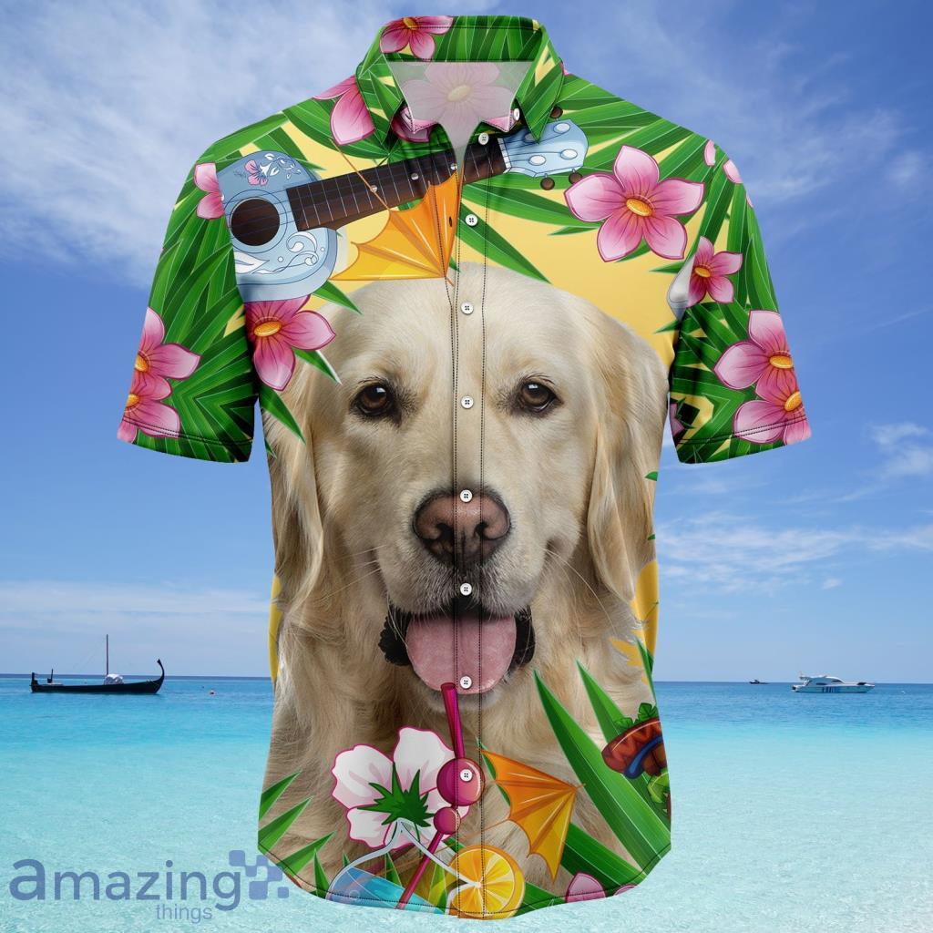 Golden retriever 2024 hawaiian shirt