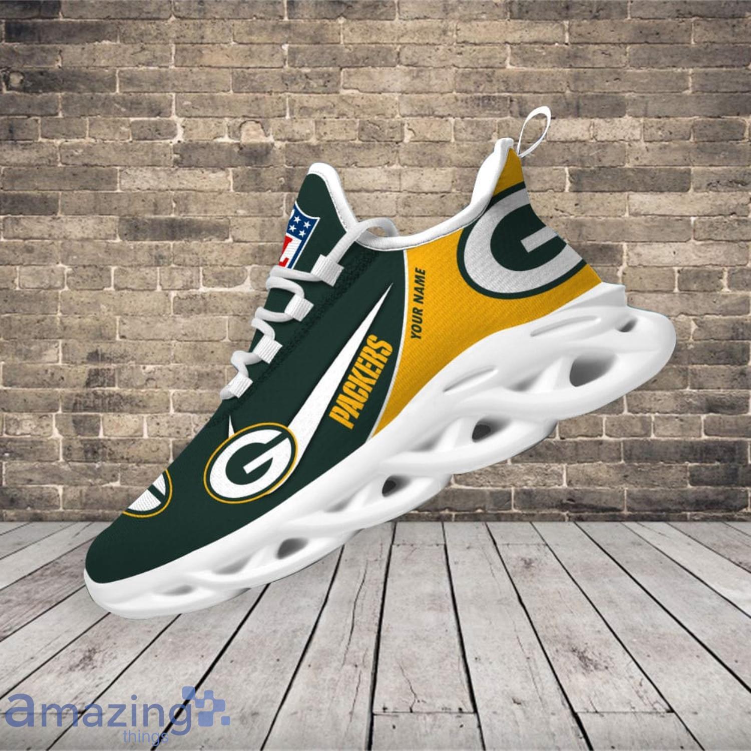 Green Bay Packers Personalized Name NFL Max Soul Shoes Men And