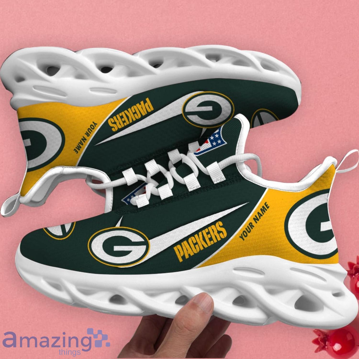 Custom Name Green Bay Packers NFL Max Soul Shoes