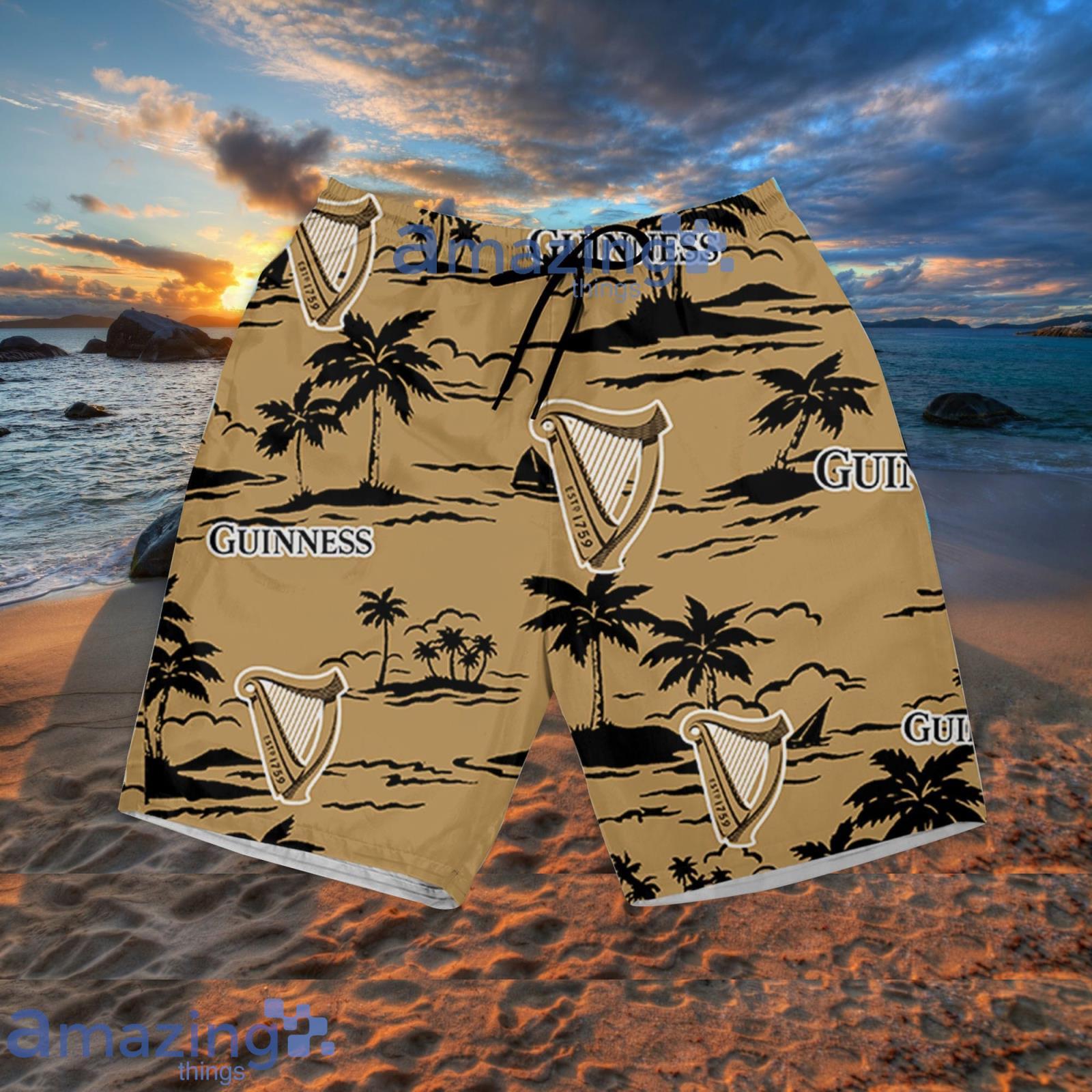 Guinness Beach Pattern Hawaiian Shirt Summer Gift For Beer Lover image Guinness Beach Pattern Hawaiian Shirt Summer Gift For Beer Lover Product Photo 4
