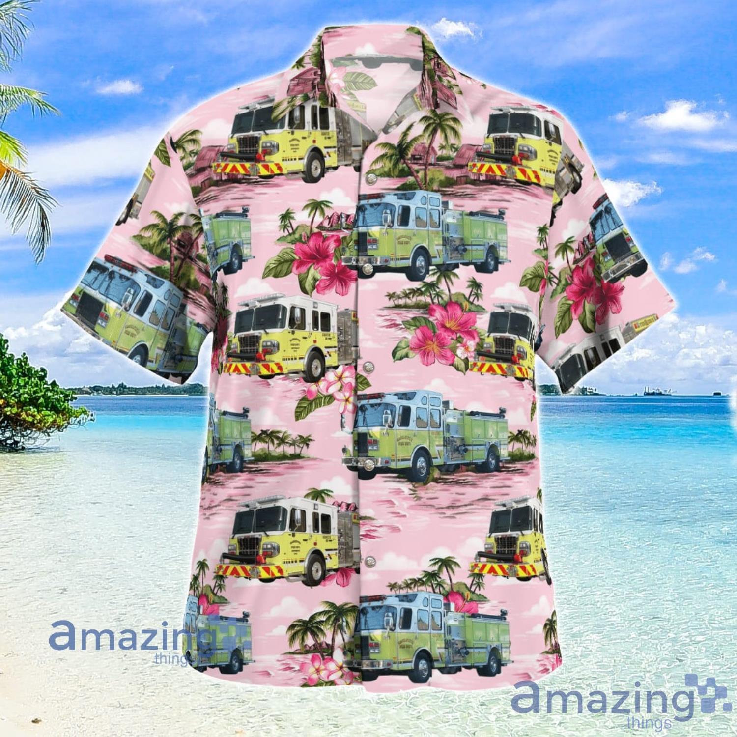 Hagerstown Indiana Fire Department Aloha Hawaiian Shirt Summer Gift image Hagerstown Indiana Fire Department Aloha Hawaiian Shirt Summer Gift Product Photo 2