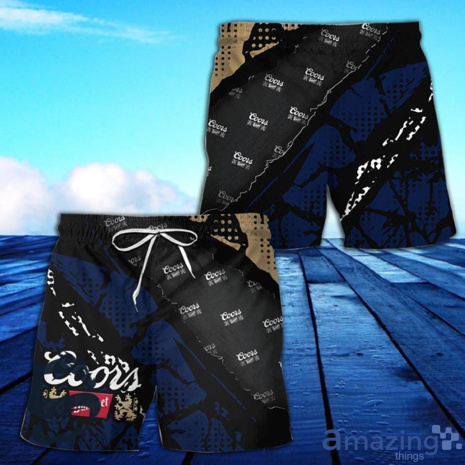 Halftone Coors Banquet Beer All Over Print Hawaiian Short Product Photo 1