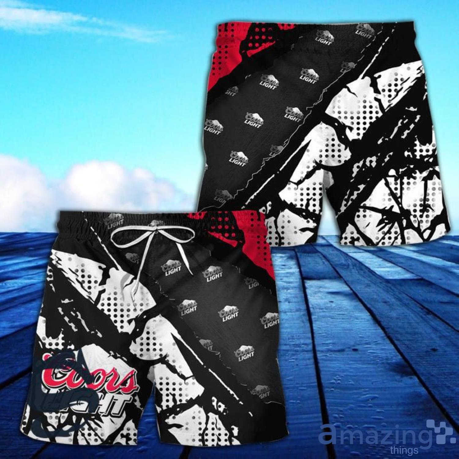 Halftone Coors Light All Over Print Hawaiian Short Product Photo 1