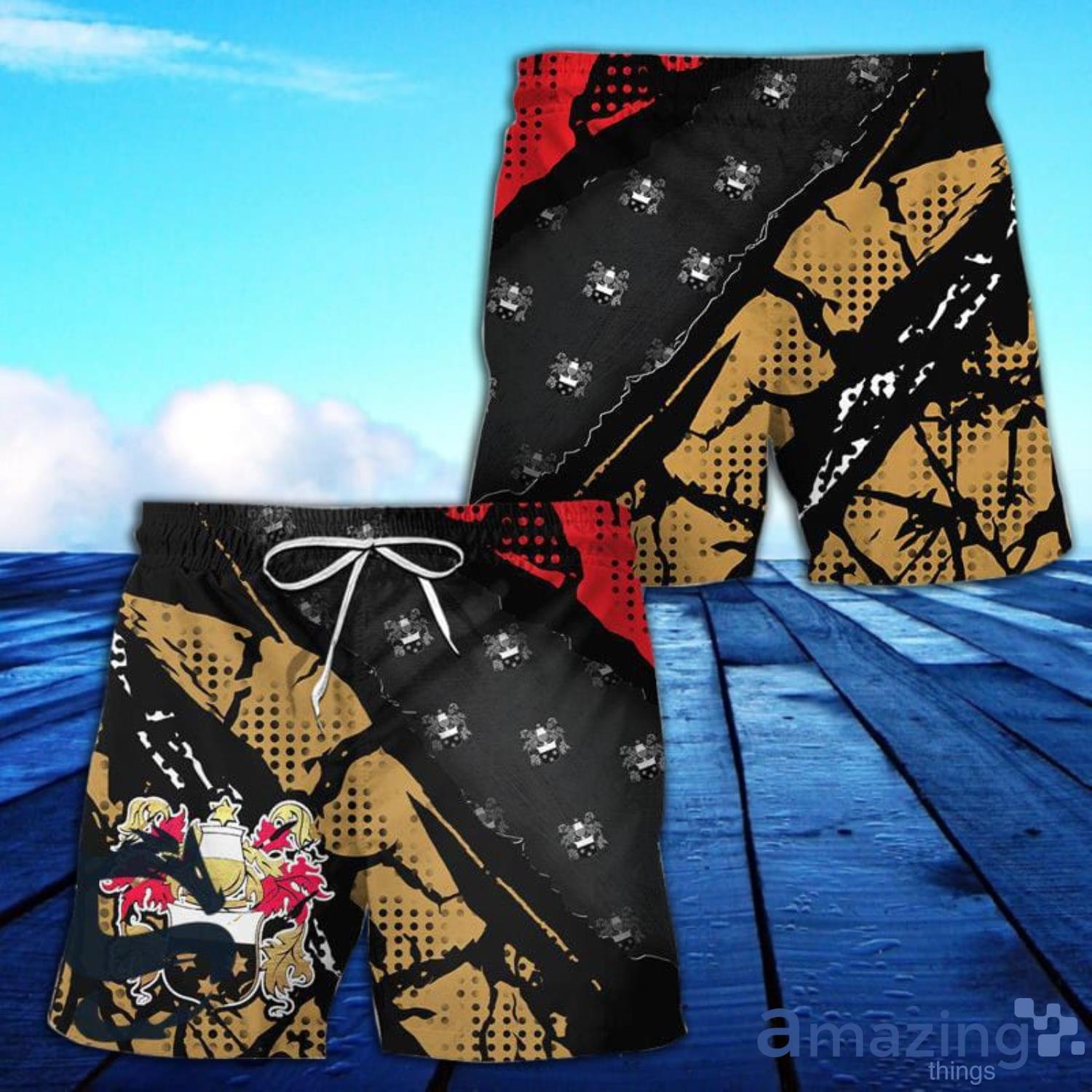 Halftone Duvel All Over Print Hawaiian Short Product Photo 1