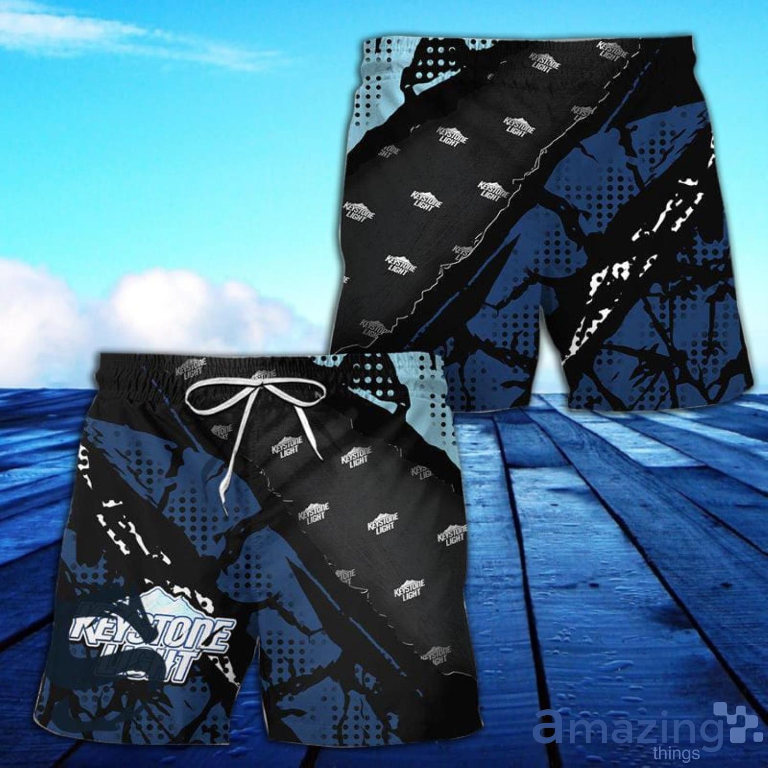 Halftone Keystone Light All Over Print Hawaiian Short Product Photo 1