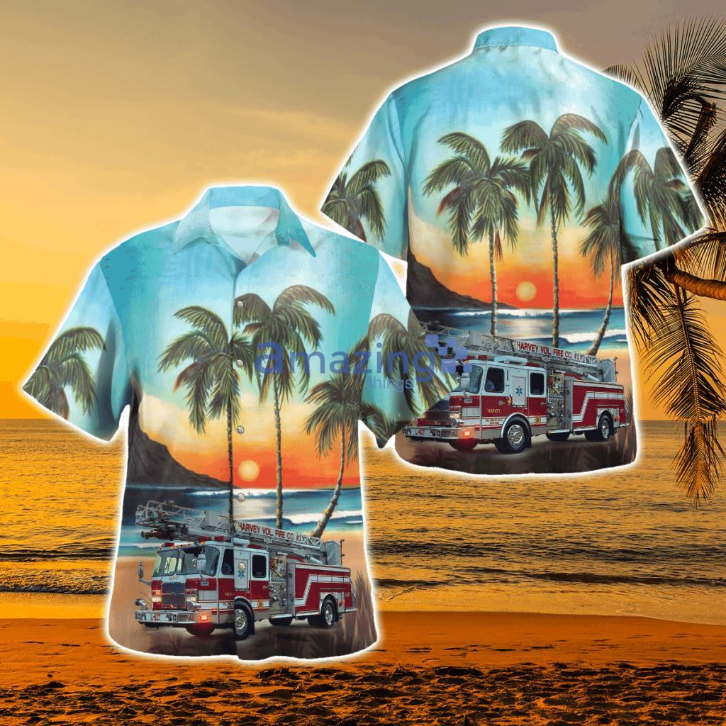 Harvey, Louisiana, Harvey Volunteer Fire Company #2 Hawaiian Shirt - Harvey, Louisiana, Harvey Volunteer Fire Company #2 Hawaiian Shirt