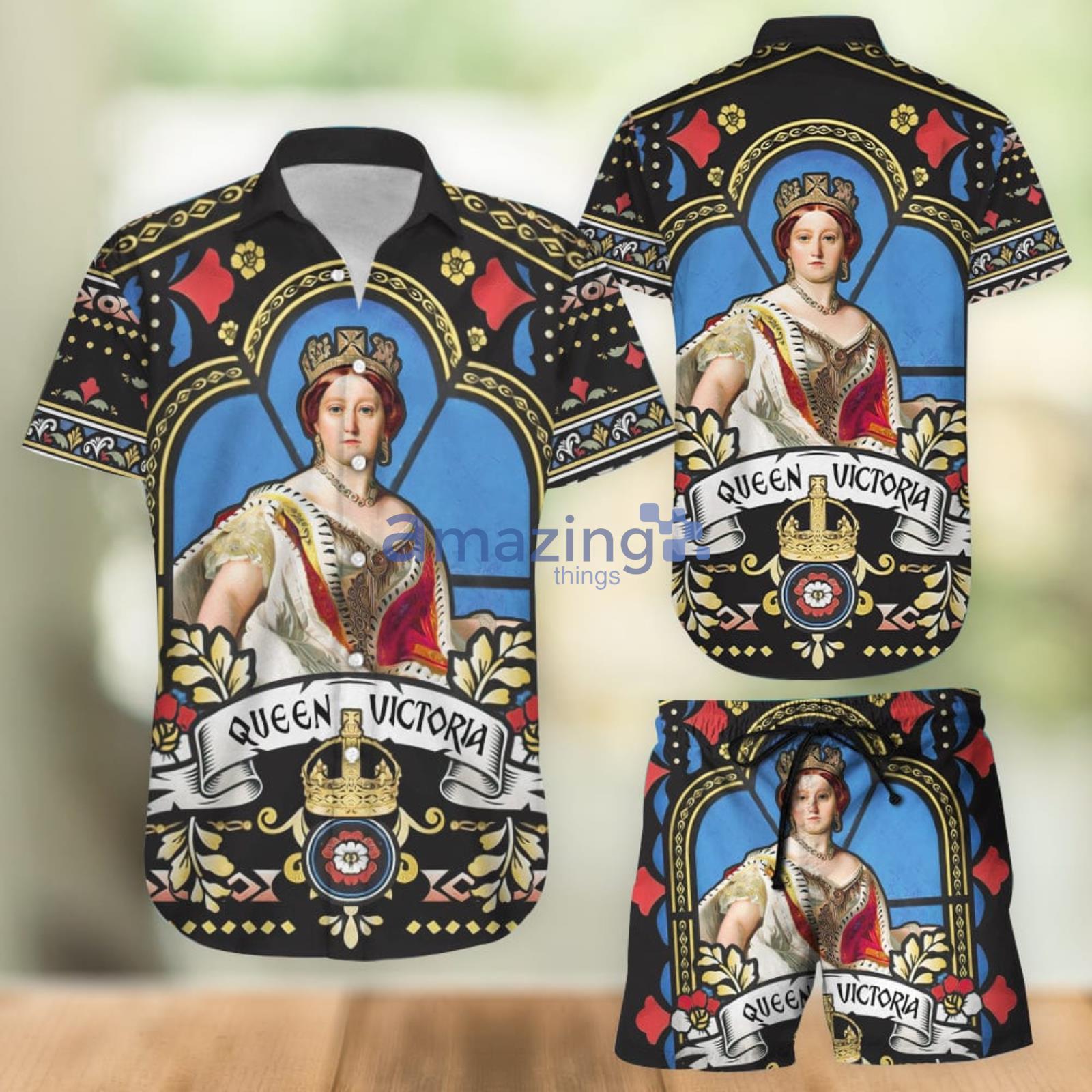 Hawaii Shirt Queen Victoria Aloha Combo Hawaiian Shirt And Shorts Gift For Summer Vacation Product Photo 1